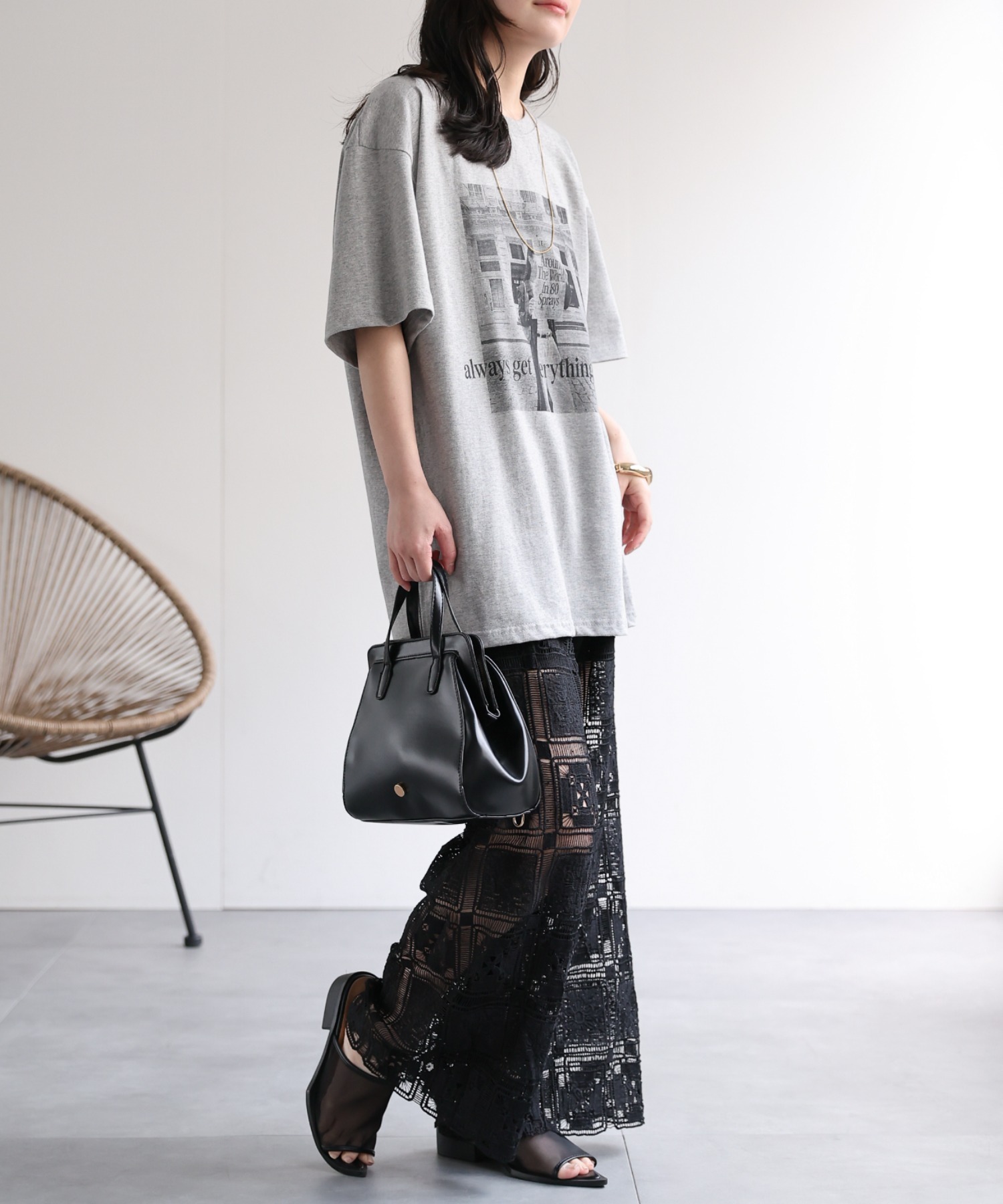 model：156cm 着用サイズ：FREE