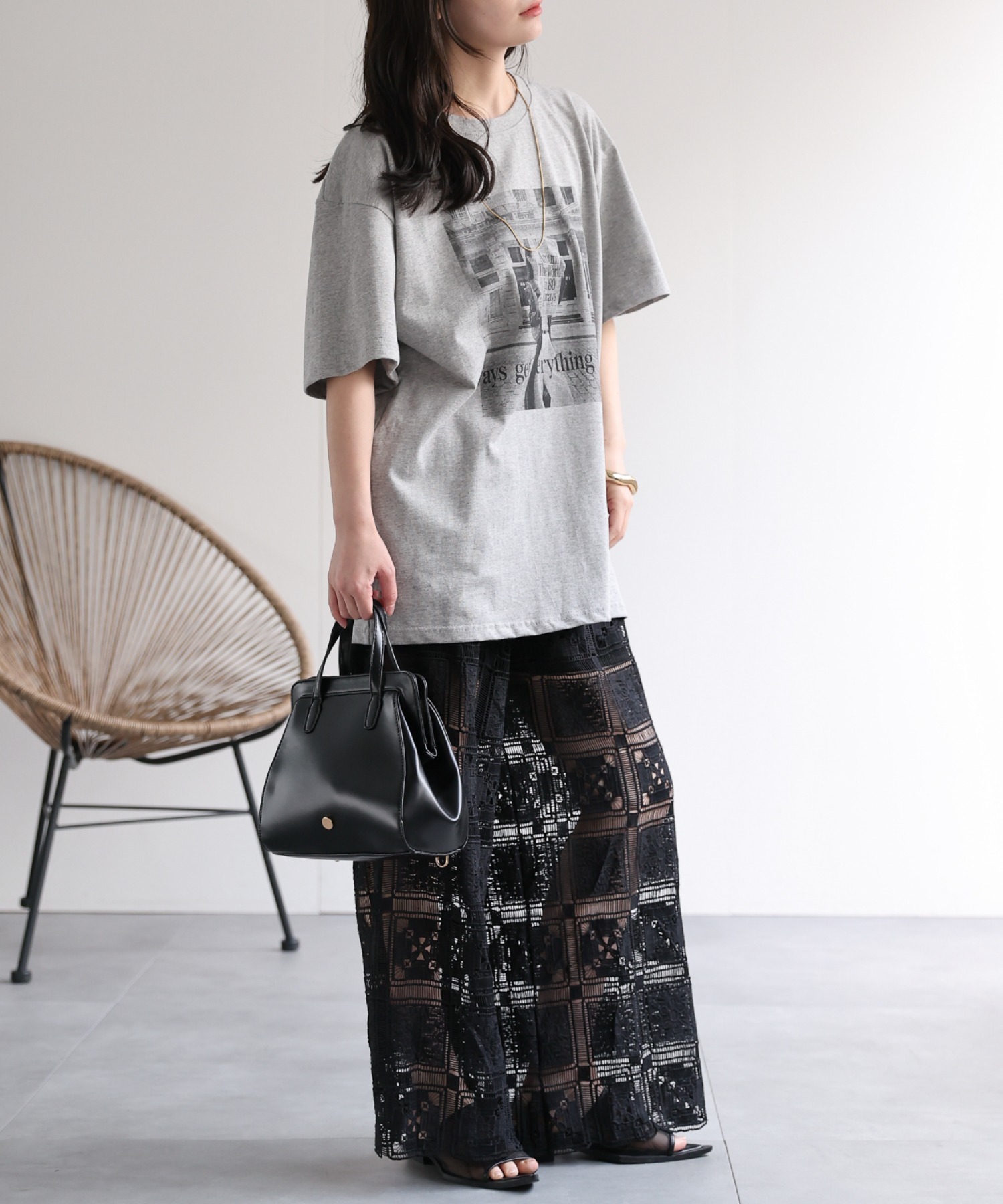 model：156cm 着用サイズ：FREE