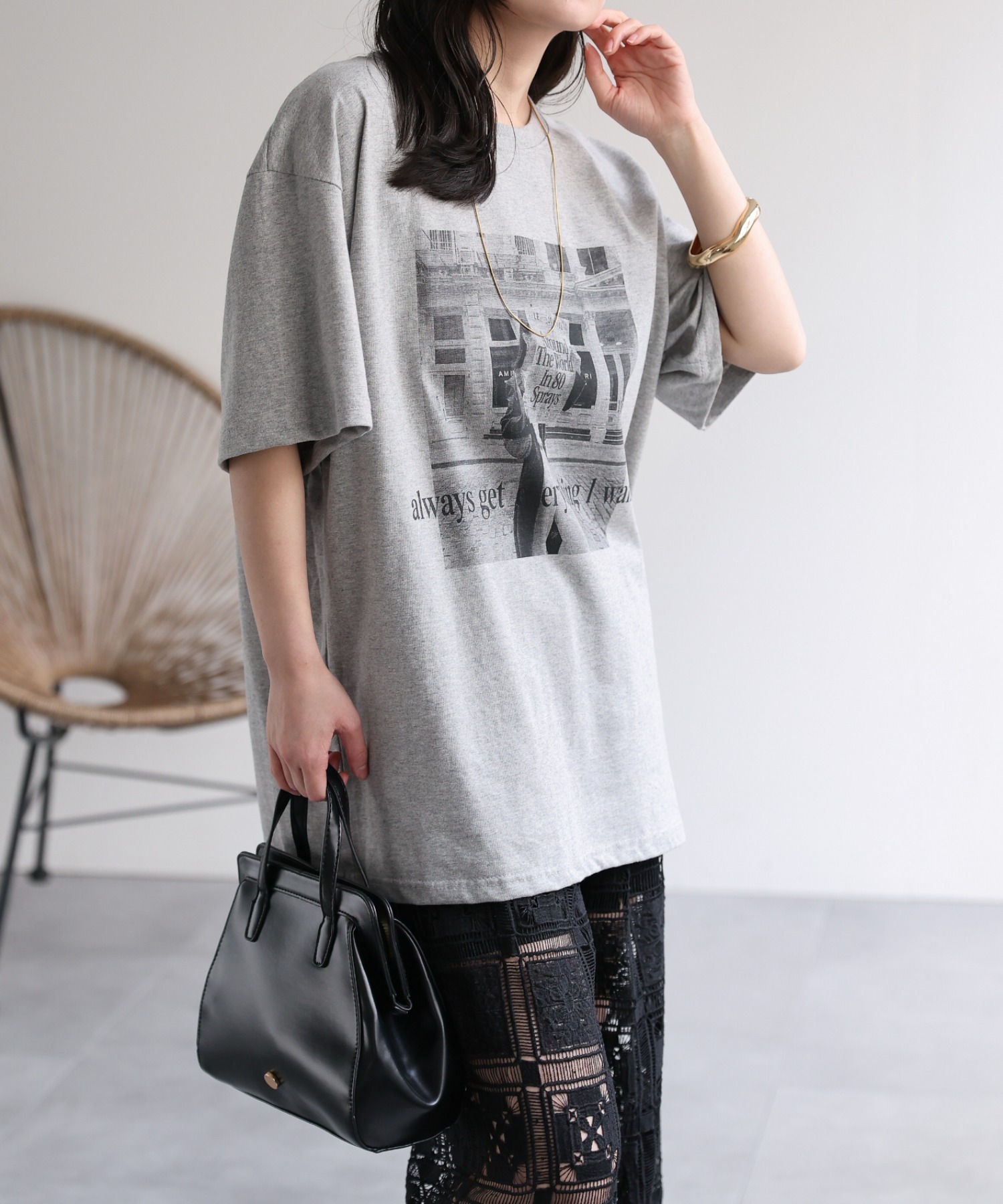 model：156cm 着用サイズ：FREE