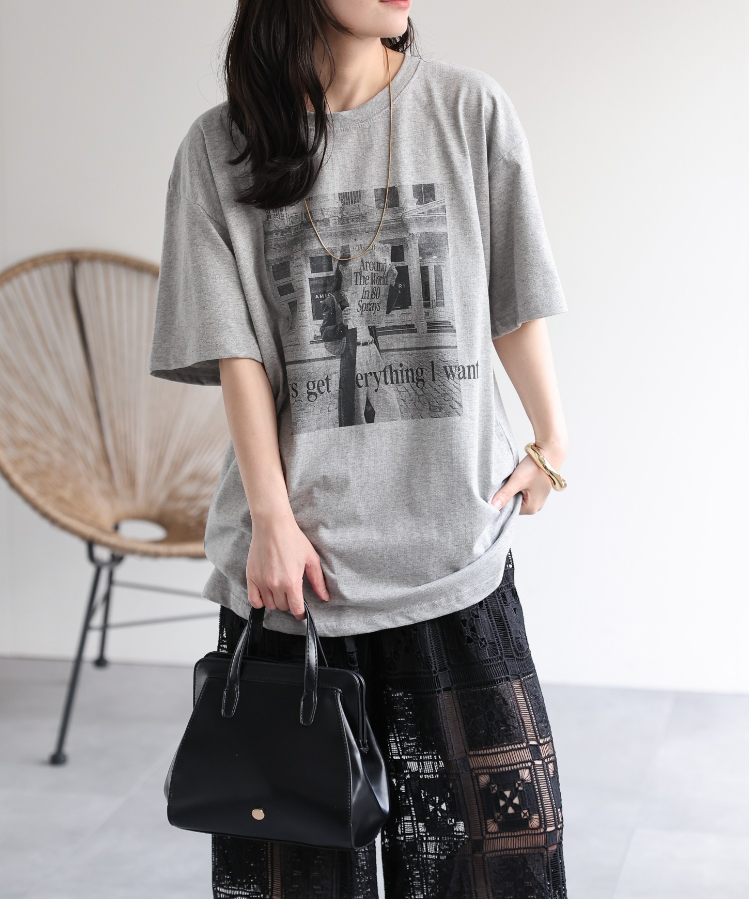 model：156cm 着用サイズ：FREE