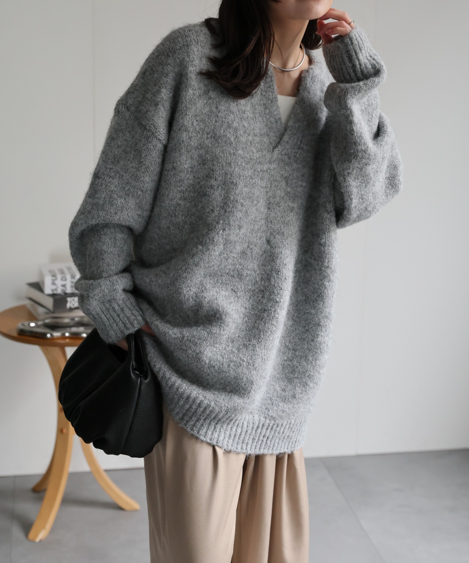model：156cm 着用サイズ：FREE