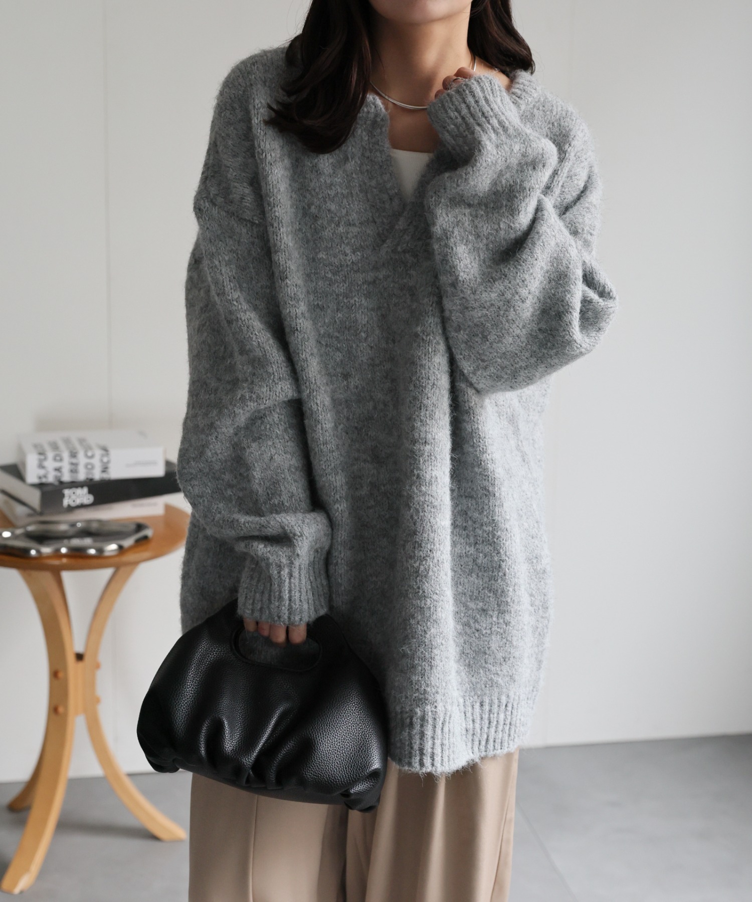 model：156cm 着用サイズ：FREE