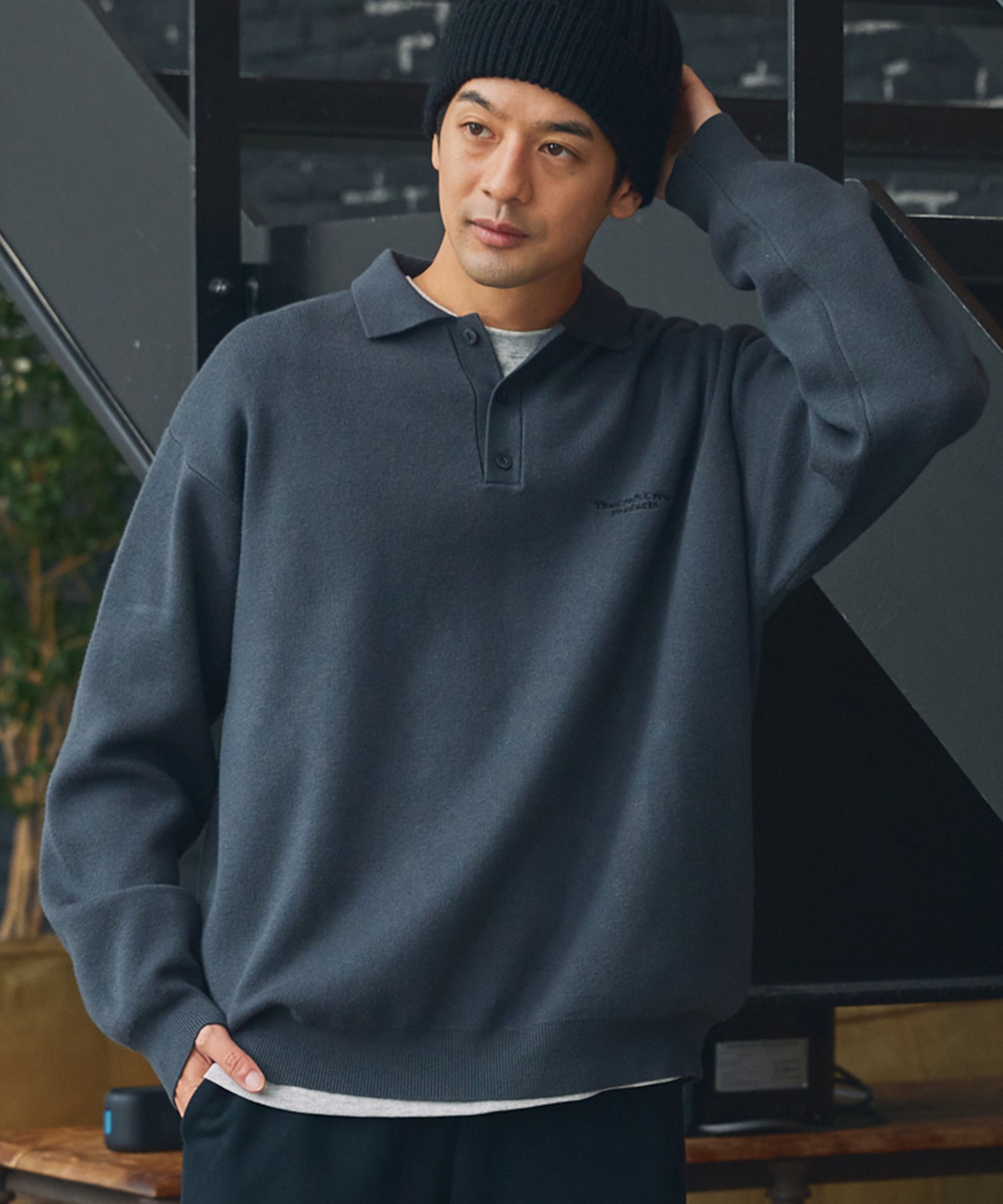 アンチピリング〉オーバーサイズ スウェットライク ウォッシャブル長袖