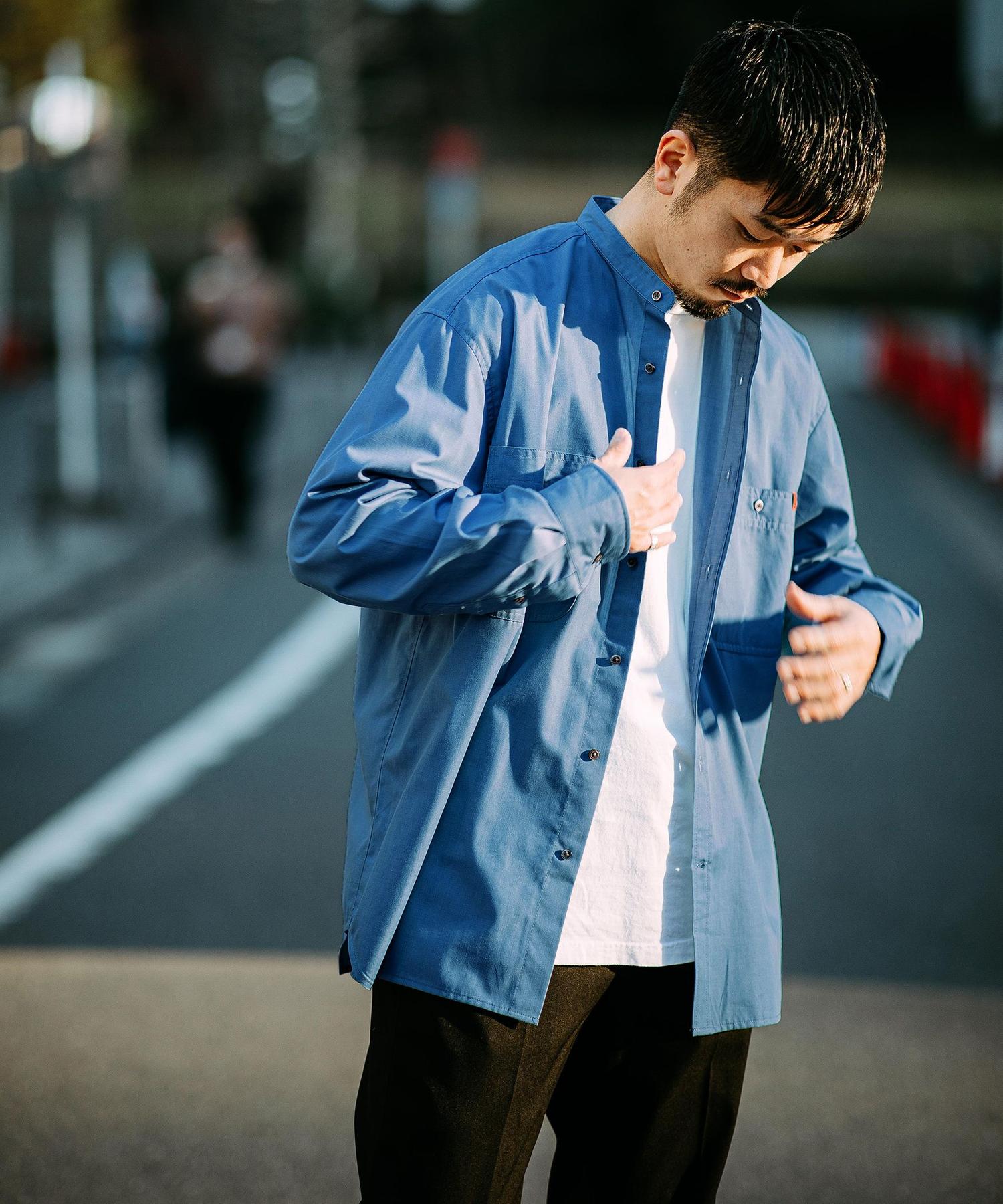 商品詳細 別注 ユニバーサル オーバーオール Universal Overall バンドカラー シャツ Green Label Relaxing グリーンレーベル リラクシング 公式通販