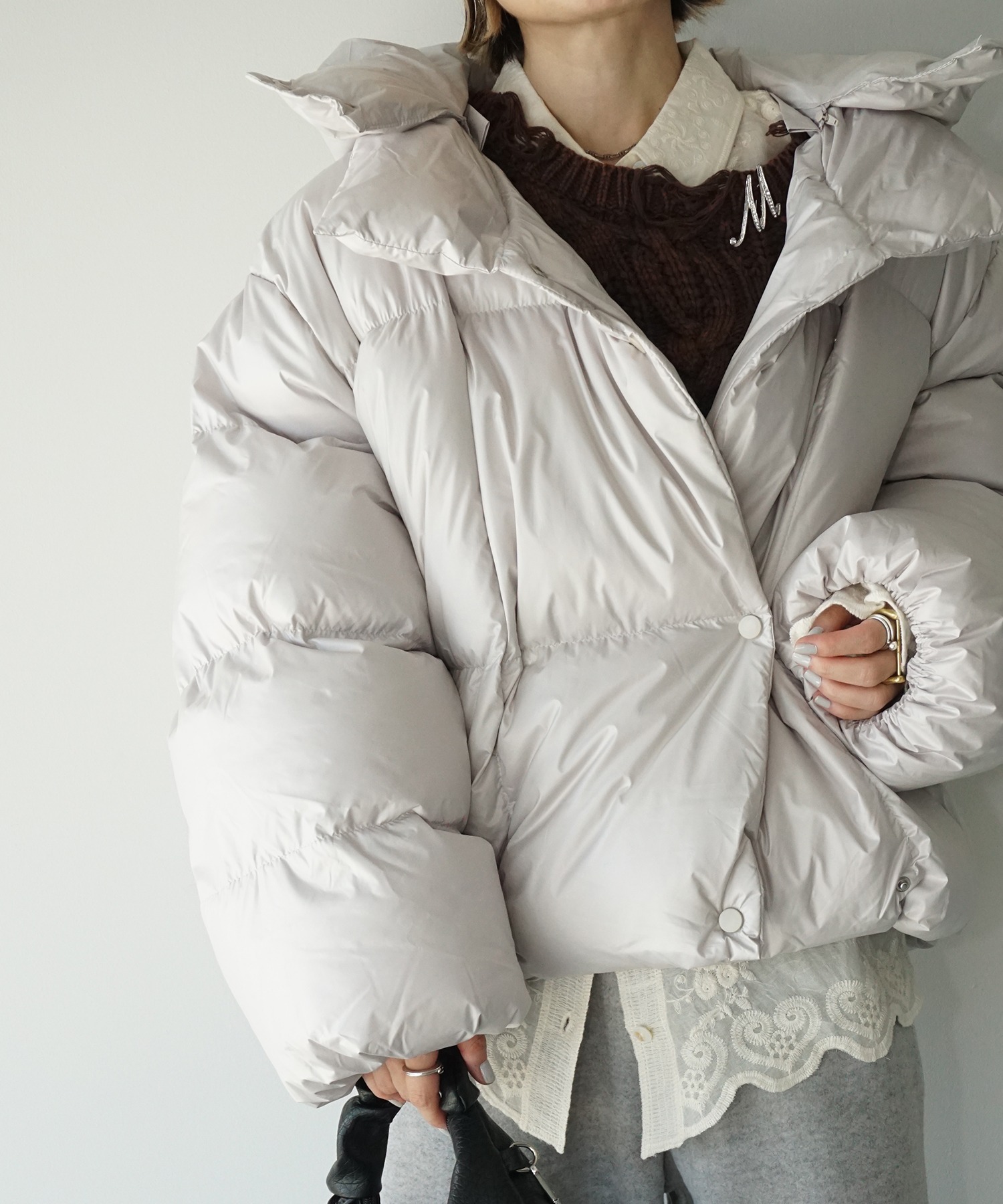 ワイドボリューム パッファージャケット chw25a054-ファッション