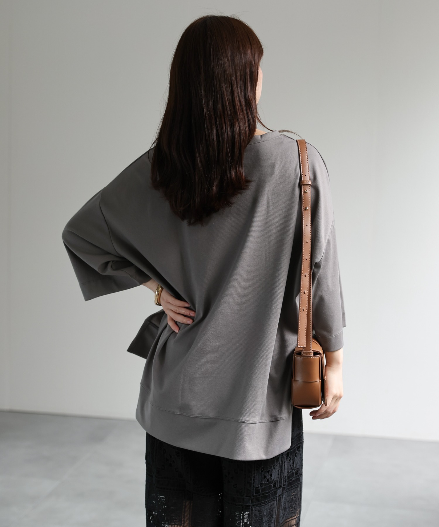model：156cm 着用サイズ：FREE