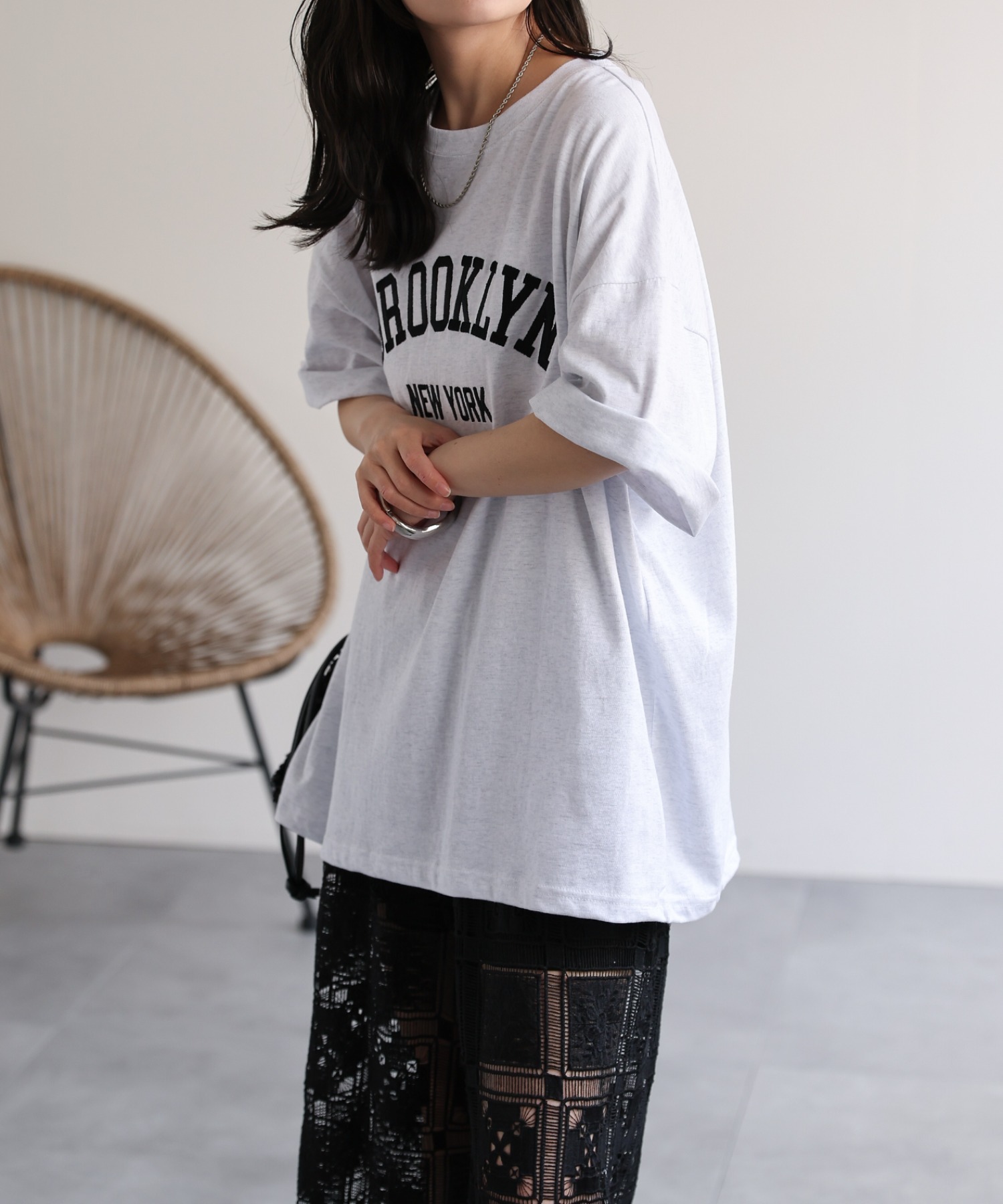 model：156cm 着用サイズ：FREE