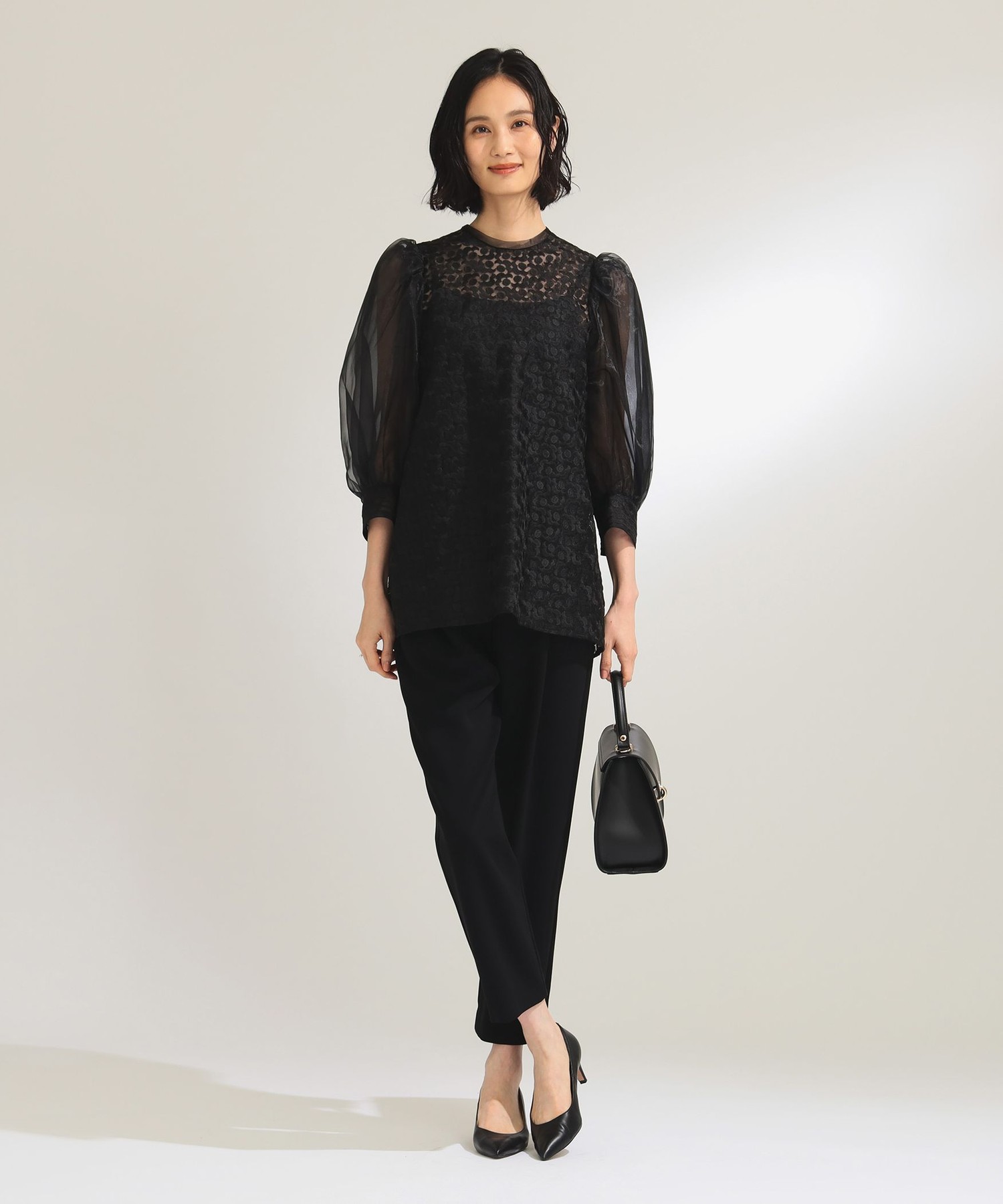 エンブロイダリー パフスリーブ 販売済み ブラウス SNIDEL 【タグ付き