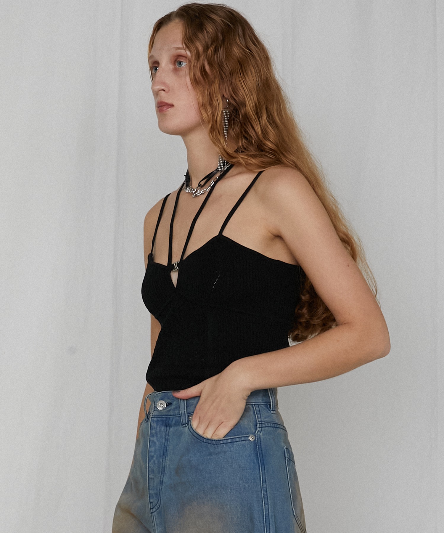 Pre-Order】アイレットニットボディスーツ / Eyelet Knit Bodysuit