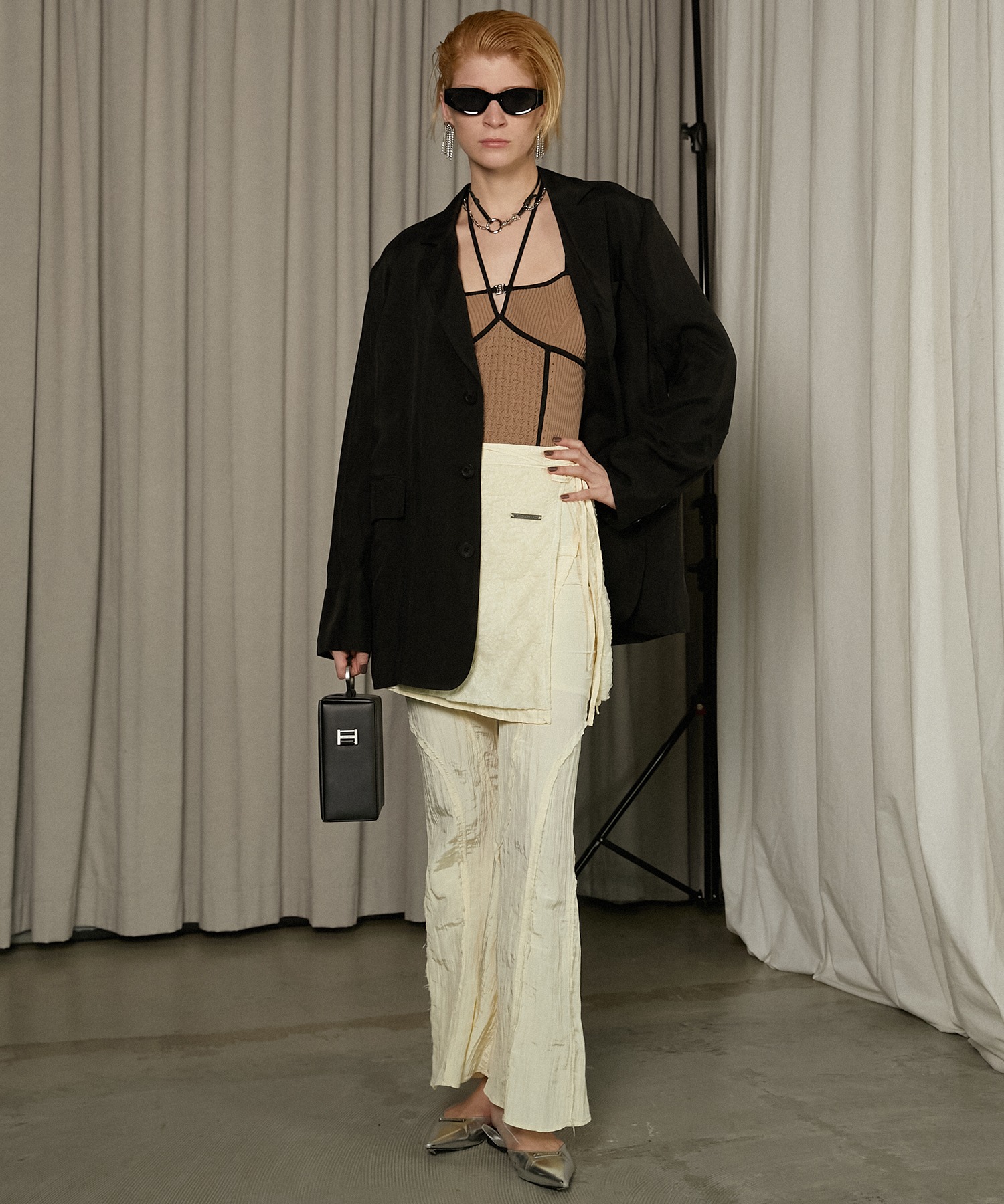 Pre-Order】アイレットニットボディスーツ / Eyelet Knit Bodysuit