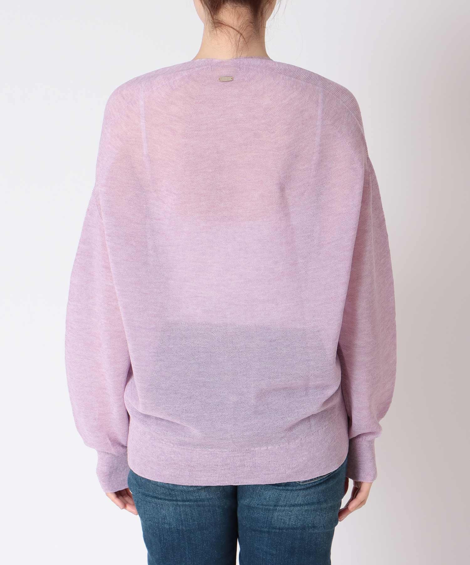 麻混ホールガーメントカーディガン