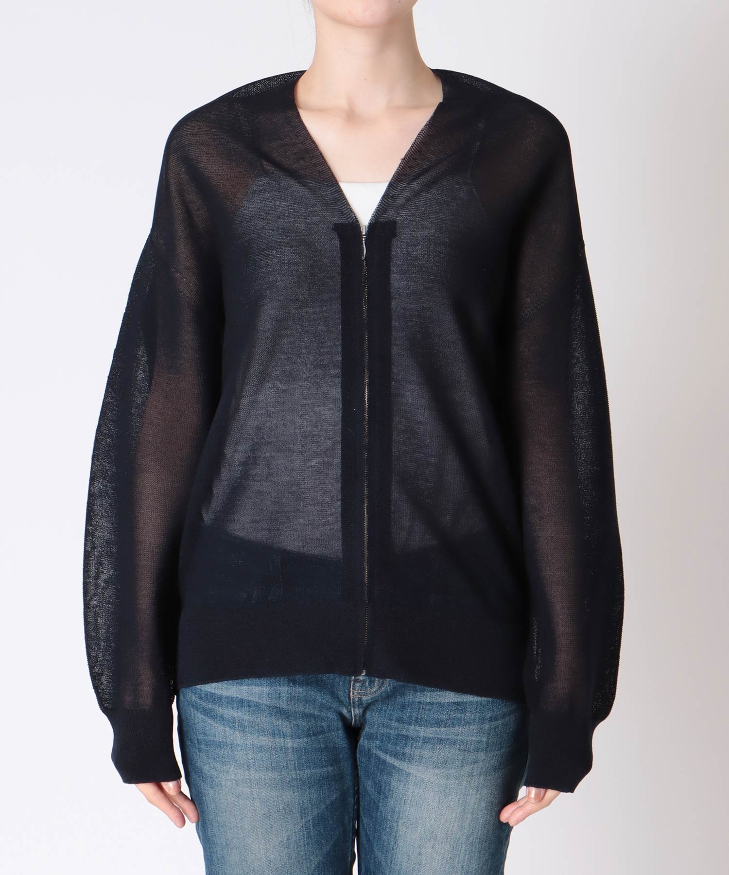 麻混ホールガーメントカーディガン