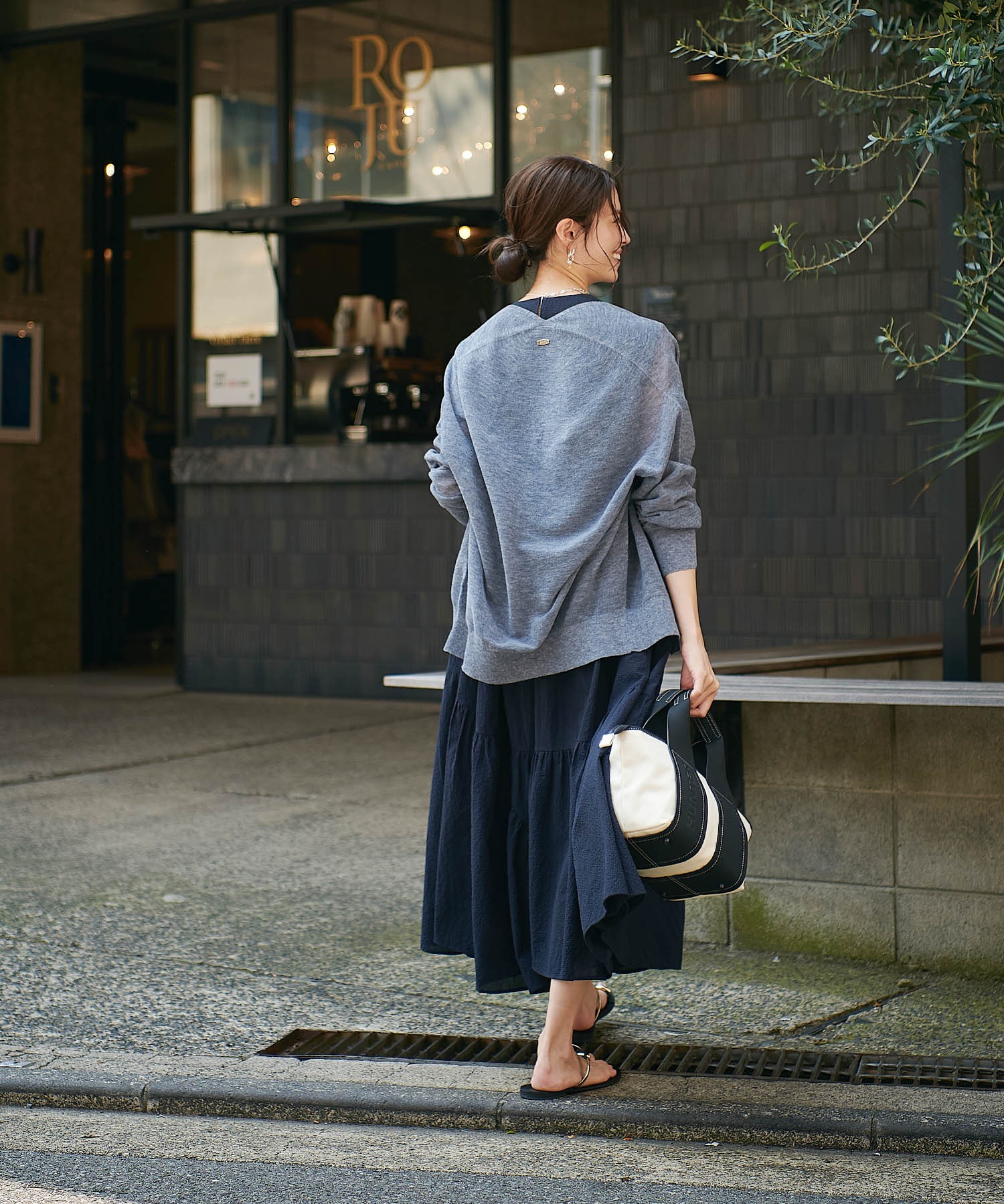 麻混ホールガーメントカーディガン