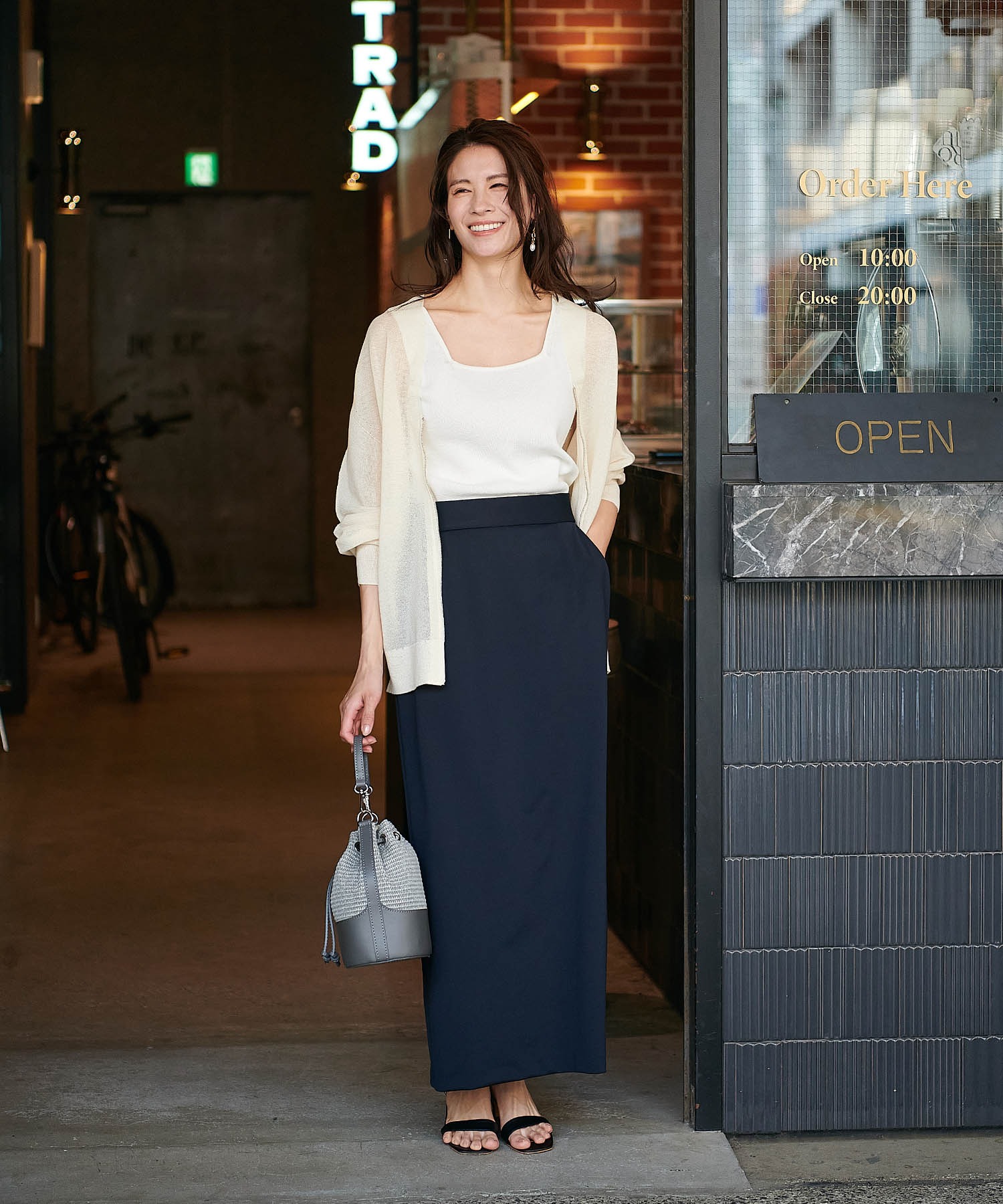 麻混ホールガーメントカーディガン