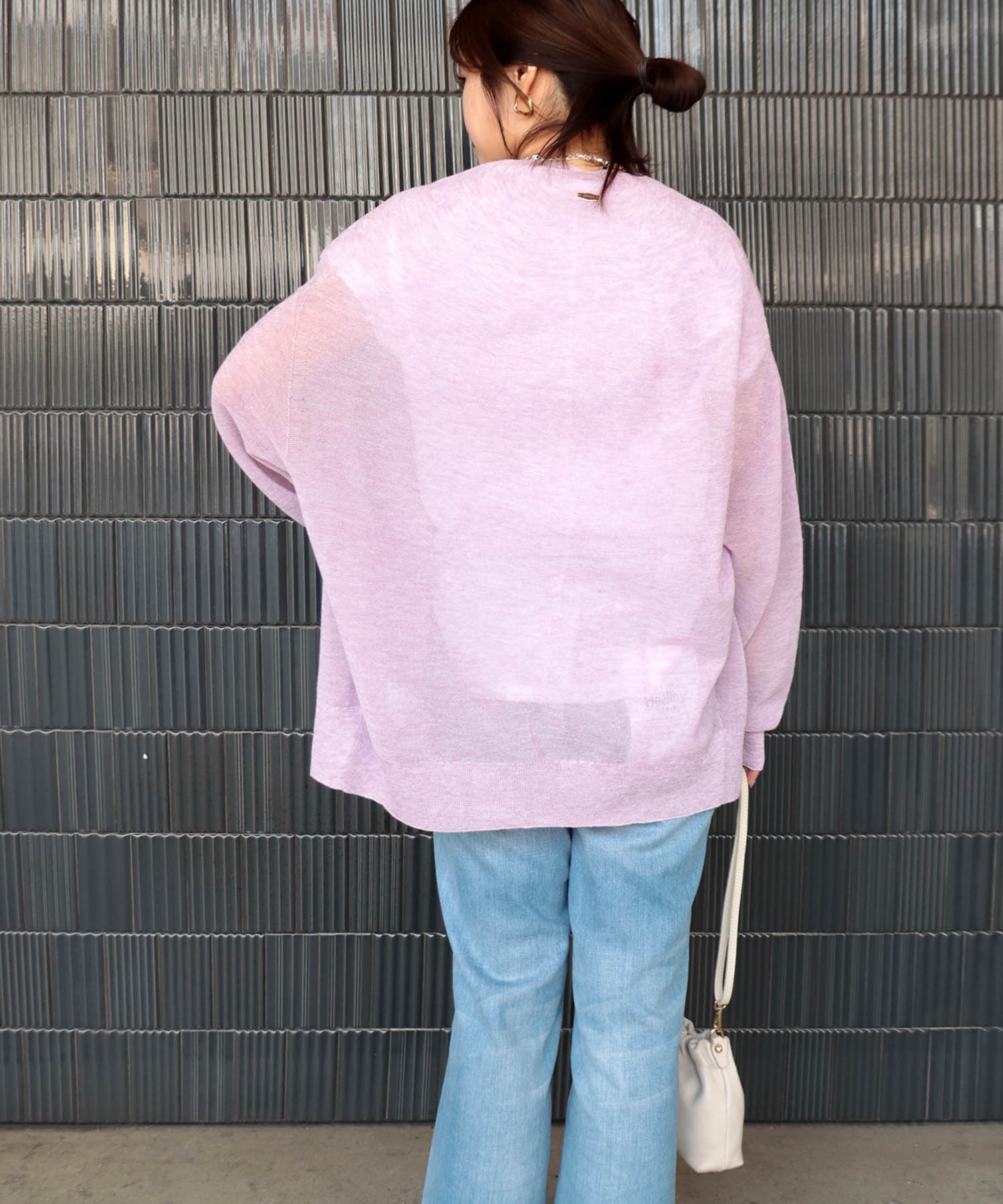 麻混ホールガーメントカーディガン