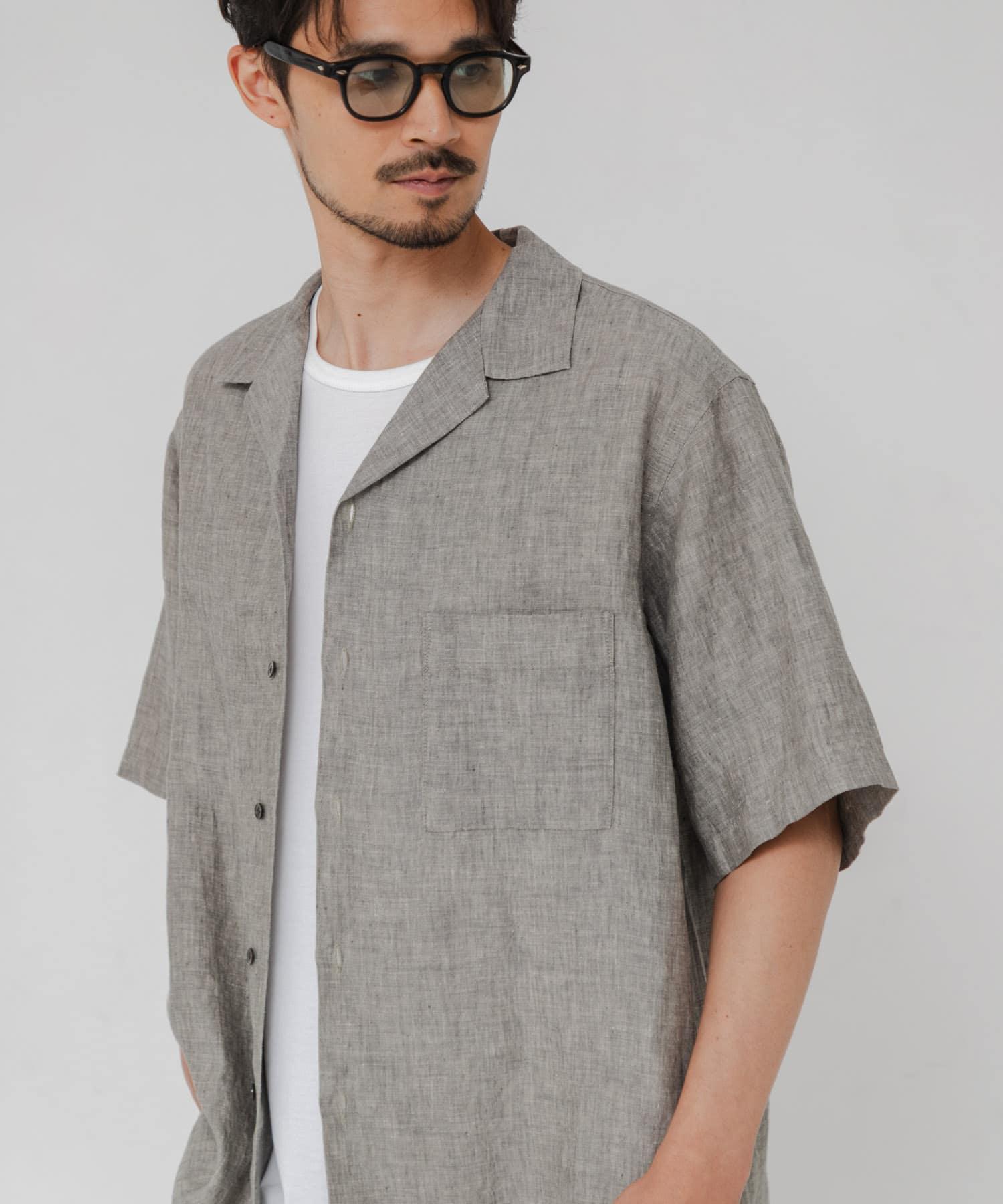LINEN CHAMBRAY O/C SHIRTS — льняная шамбрэ рубашка