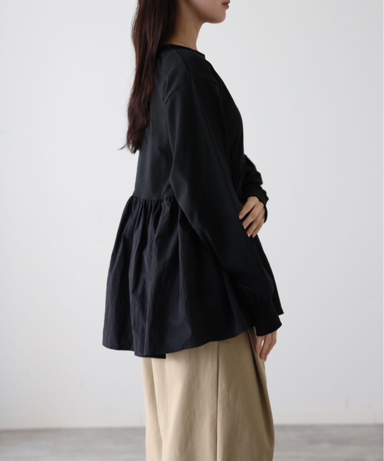 model：164cm. 着用サイズ：FREE