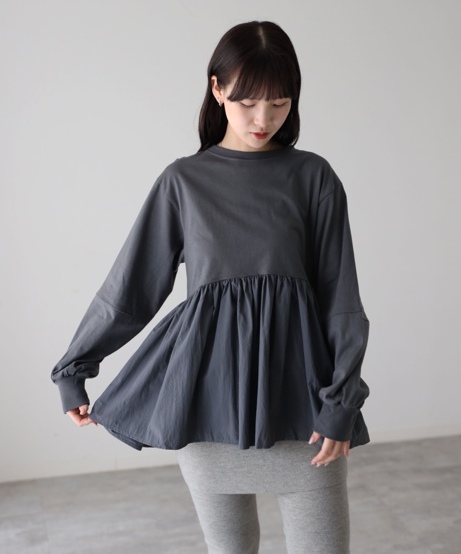 model：164cm. 着用サイズ：FREE