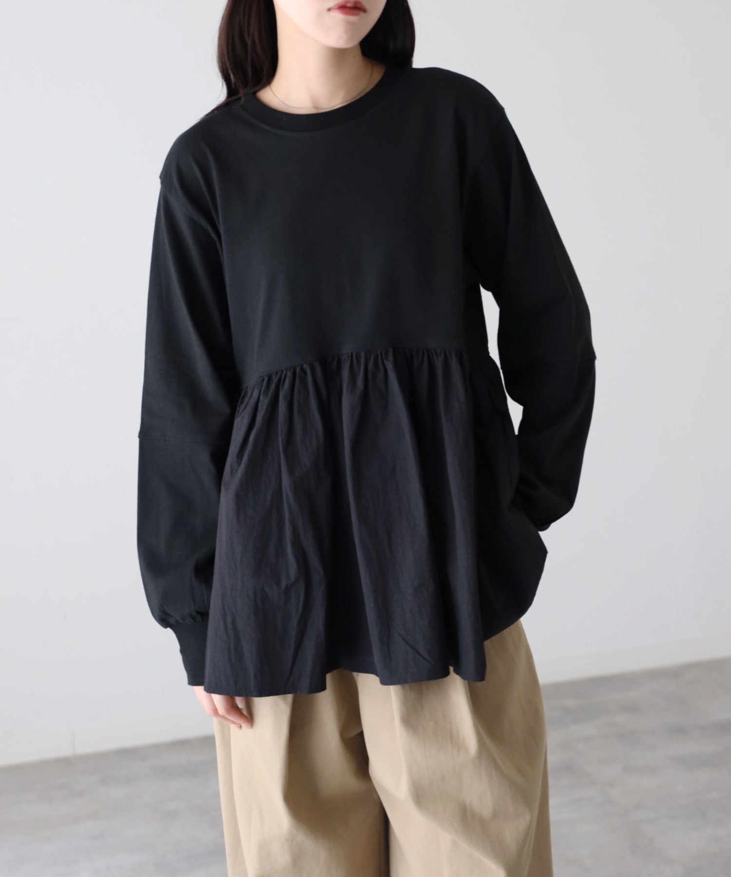 model：164cm. 着用サイズ：FREE