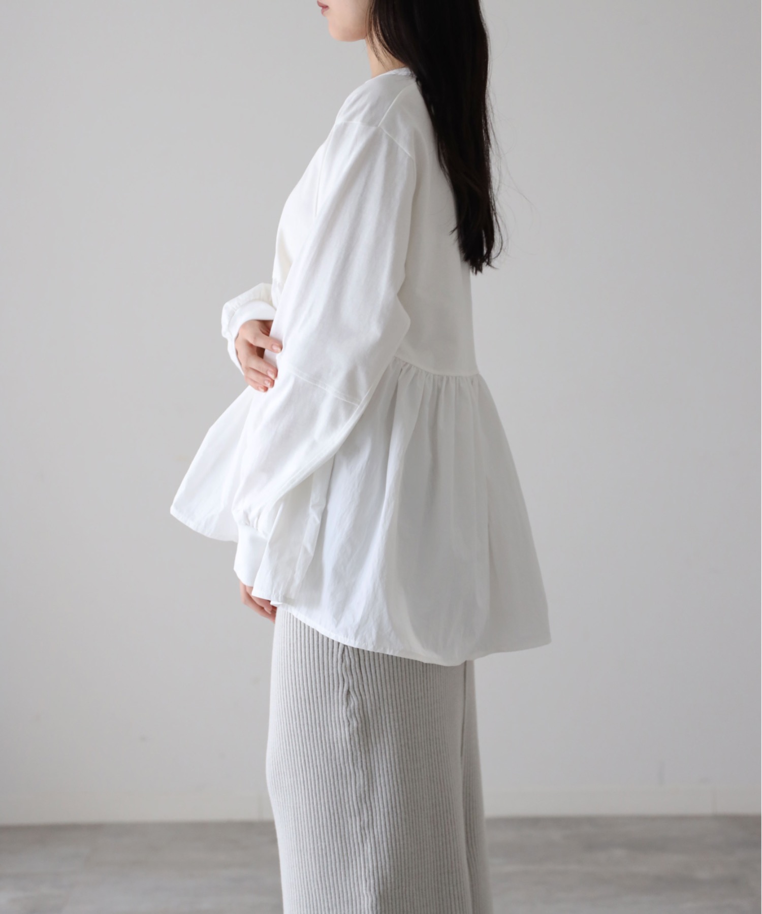 model：164cm. 着用サイズ：FREE