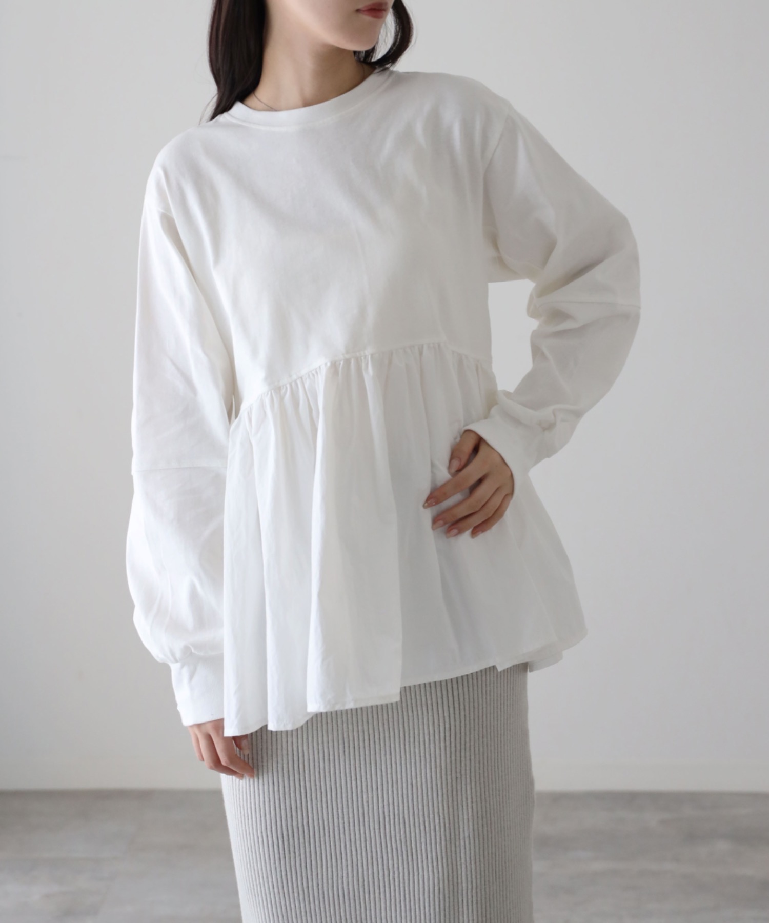 model：164cm. 着用サイズ：FREE