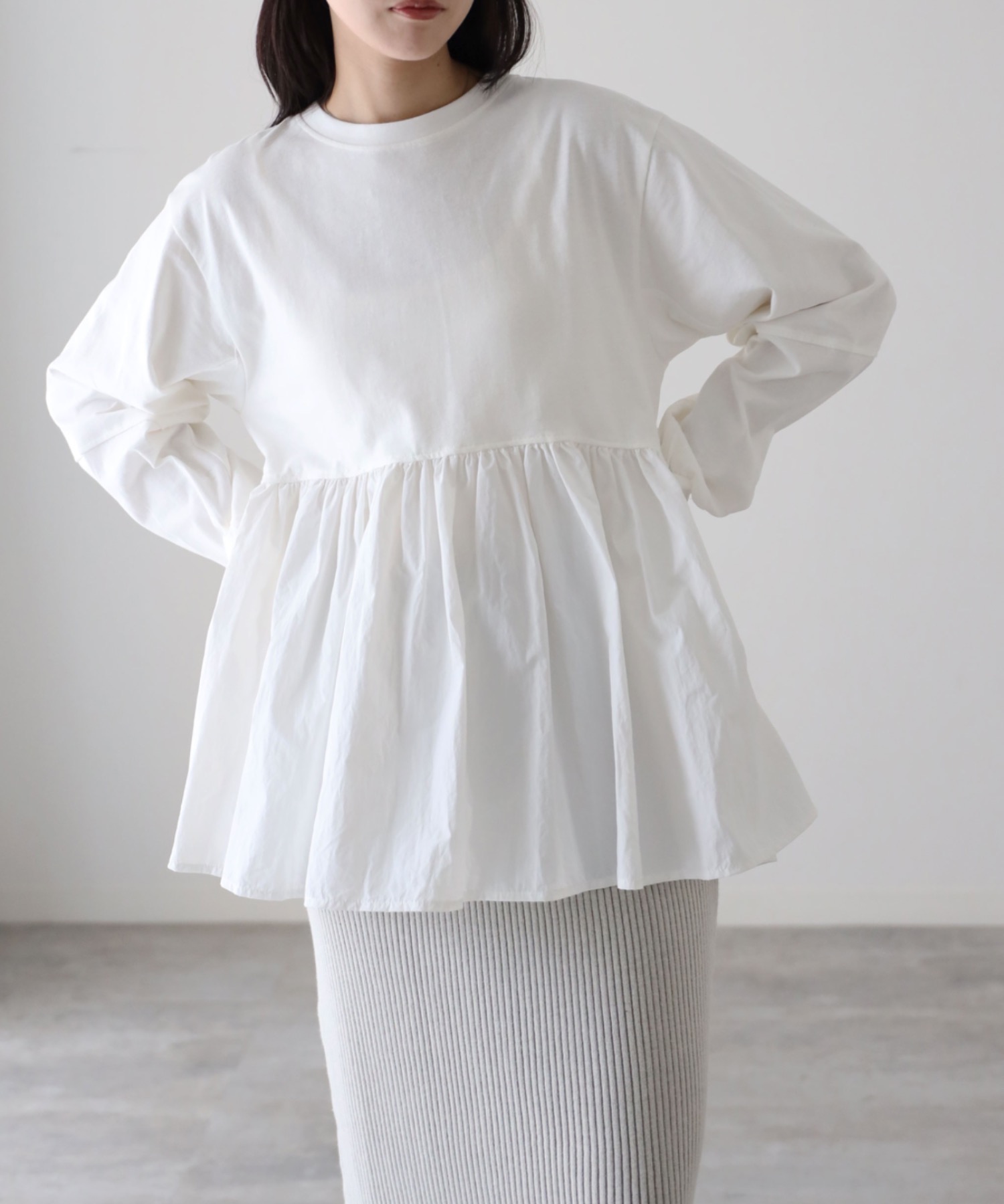 model：164cm. 着用サイズ：FREE