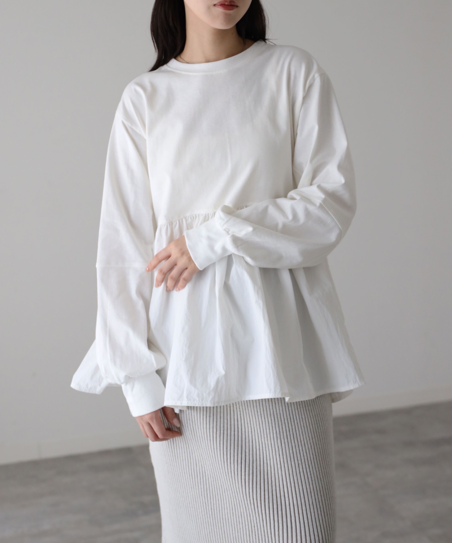 model：164cm. 着用サイズ：FREE