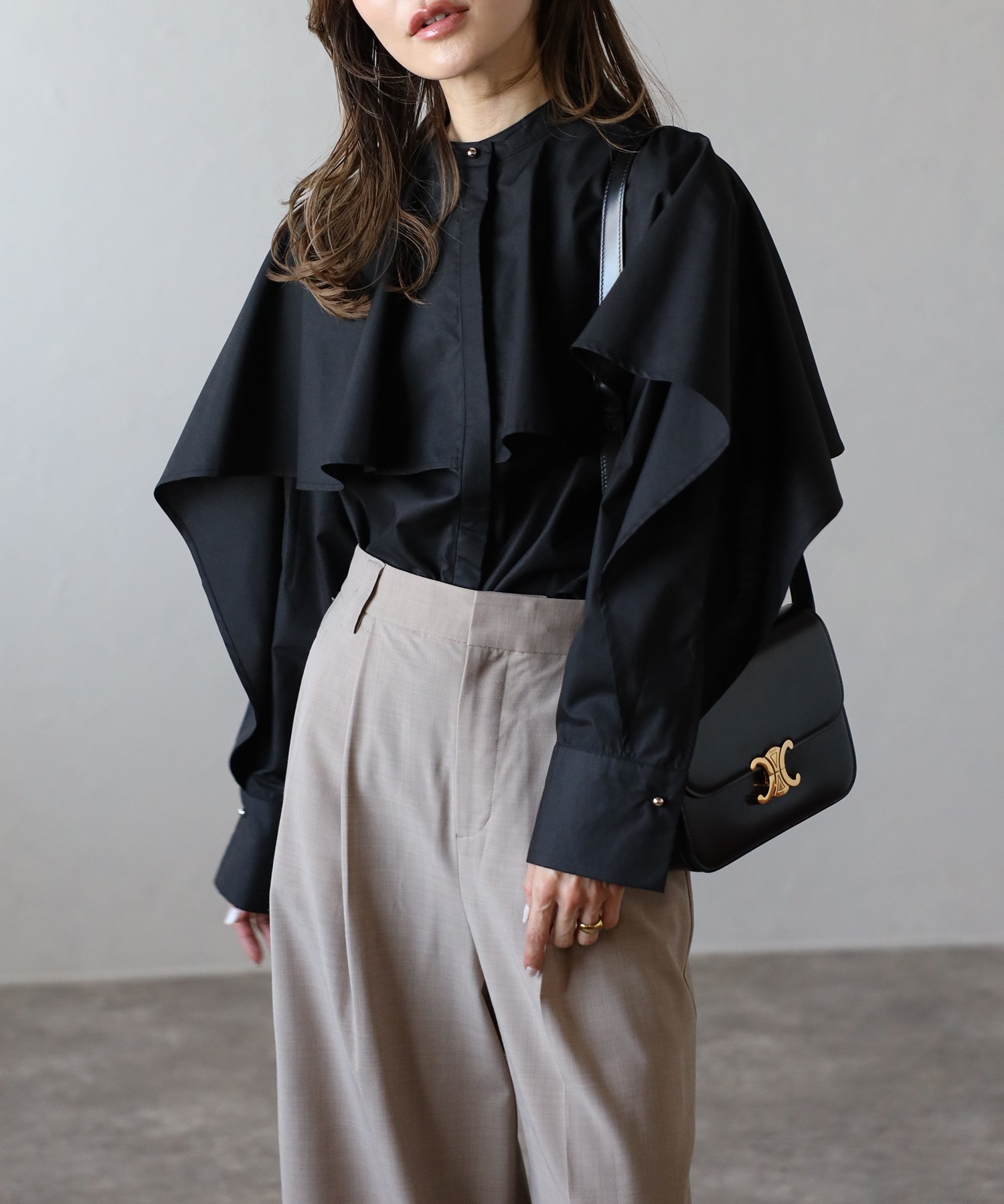 model：H165 着用サイズ：FREE
