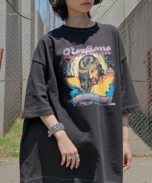 tシャツ A'GEM/9 × .kom 「ARULE/アルール」 /キリストTシャツ レディース A'GEM/9 × .kom 『ARULE/アルール』 /キリストTシャツ ARULE│A