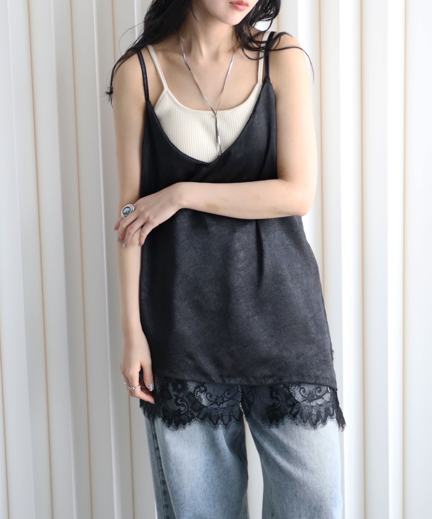 model：164cm. 着用サイズ：FREE