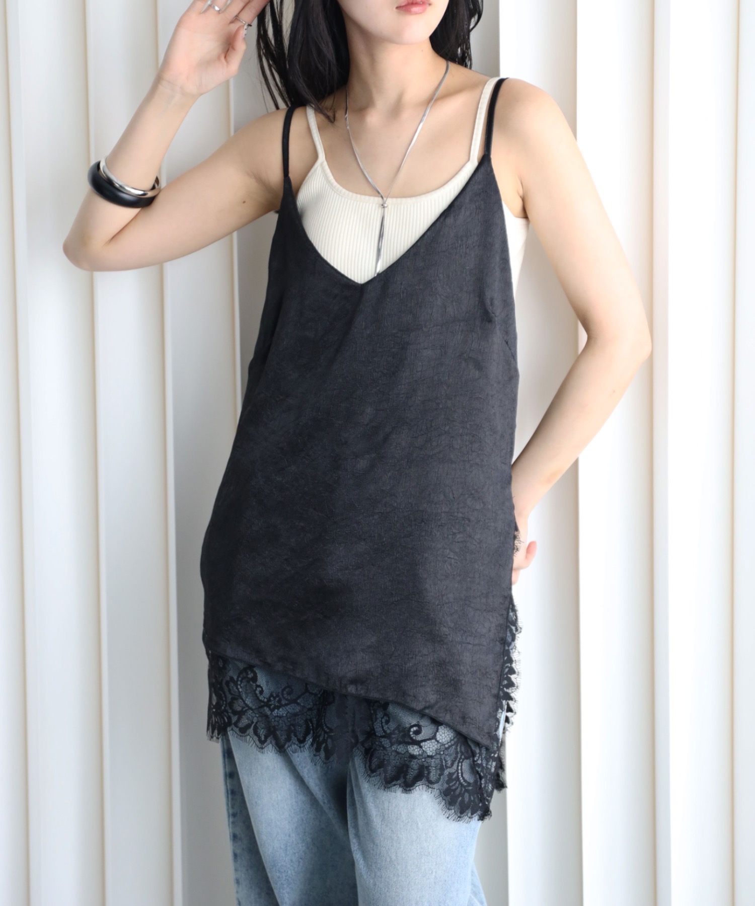 model：164cm. 着用サイズ：FREE