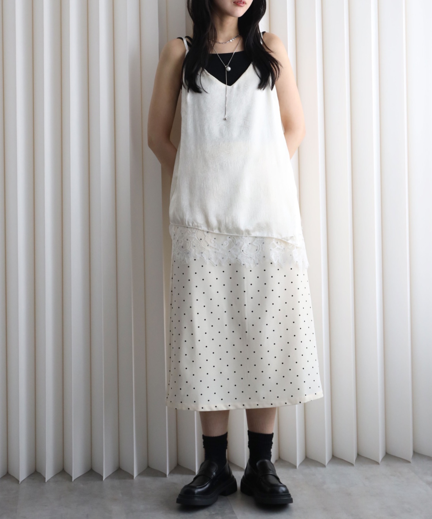 model：164cm. 着用サイズ：FREE