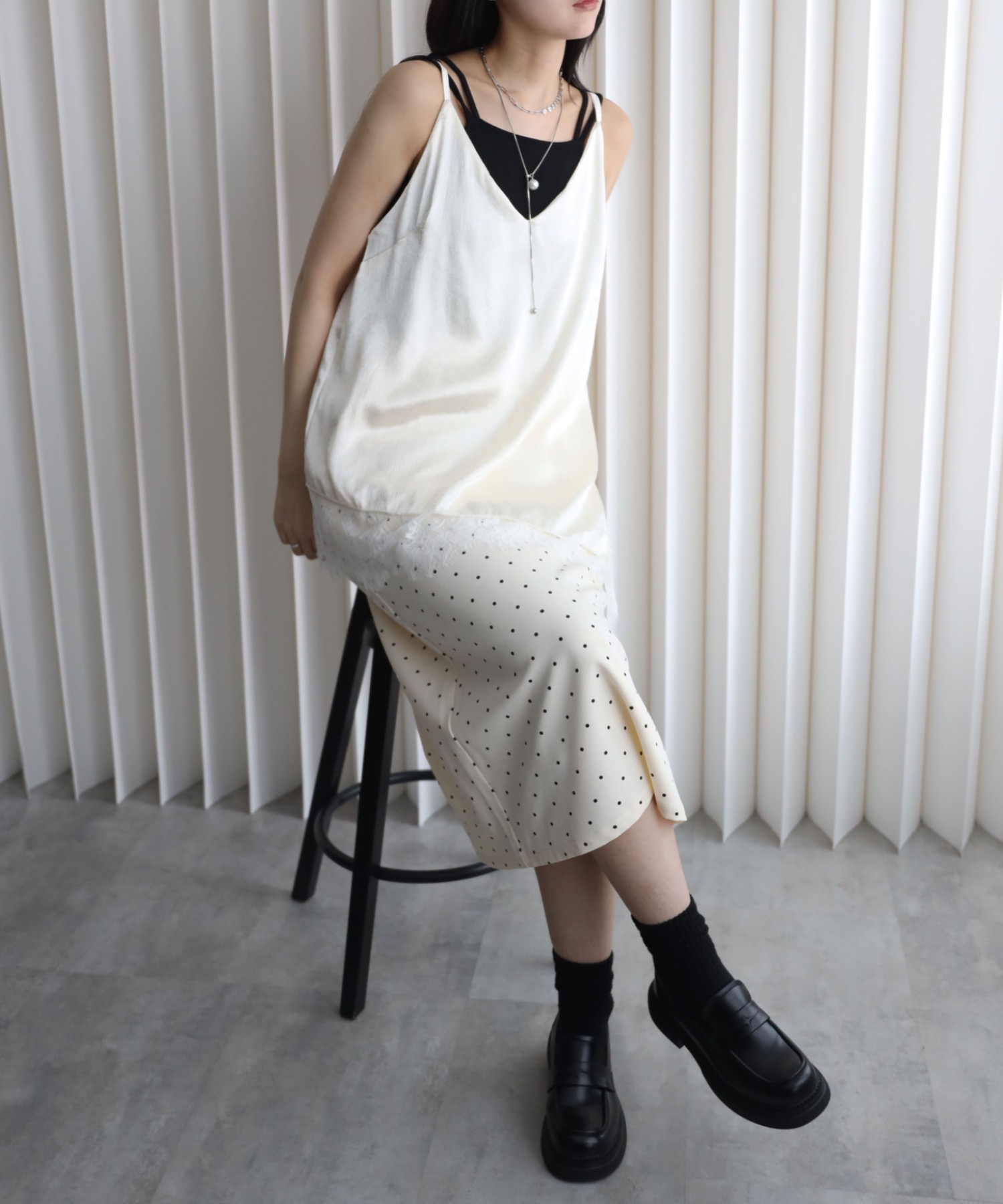 model：164cm. 着用サイズ：FREE