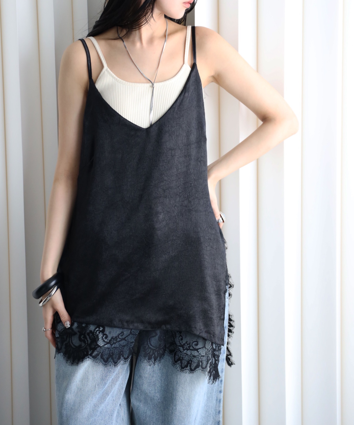 model：164cm. 着用サイズ：FREE