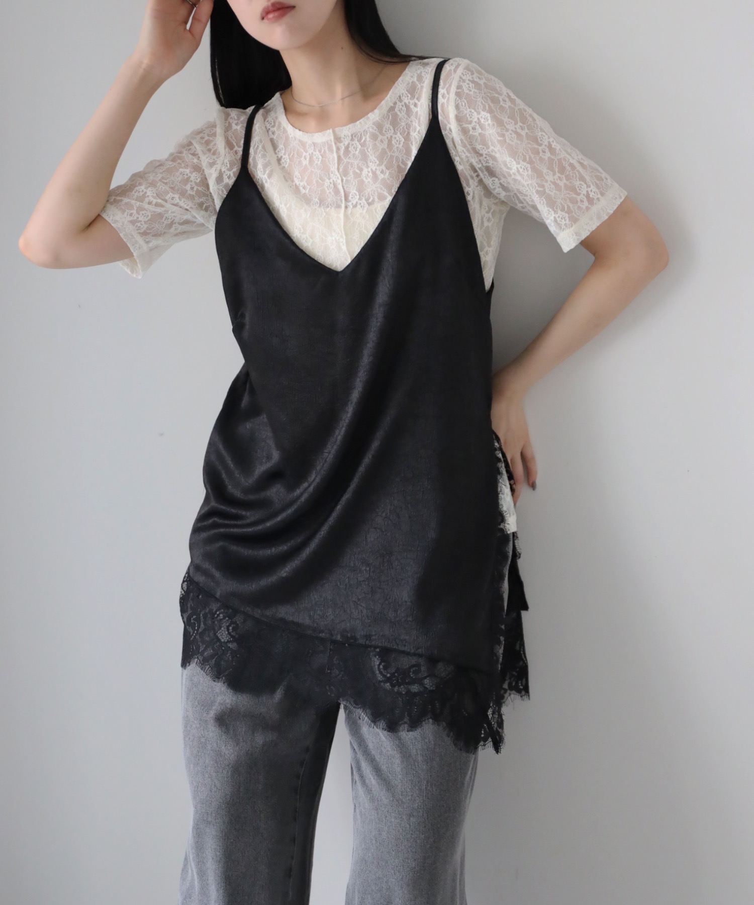 model：164cm. 着用サイズ：FREE