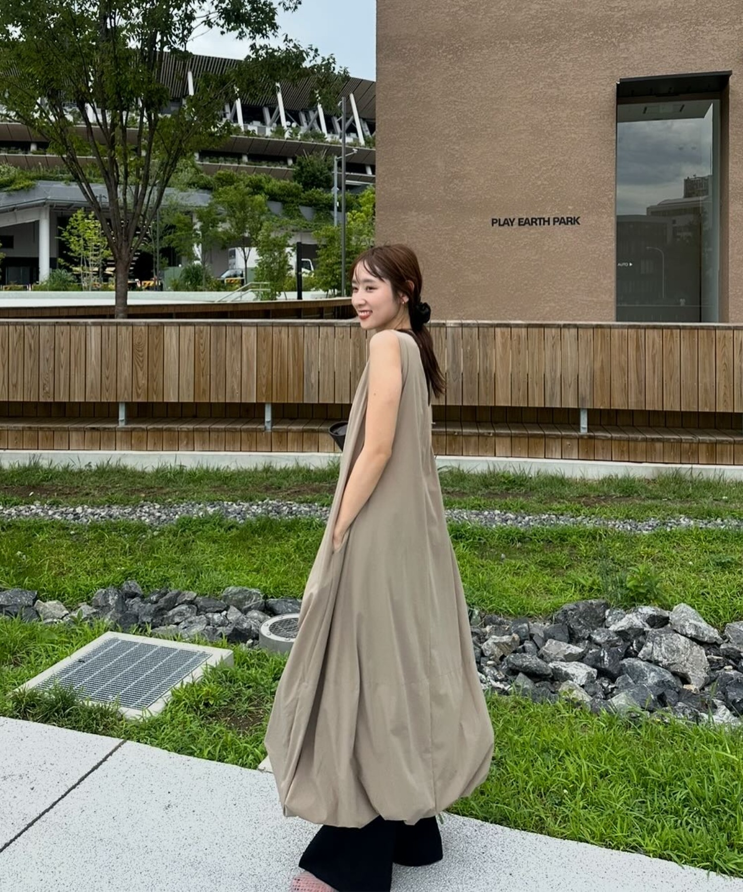 model：H167 着用サイズ：FREE カラー：BEIGE