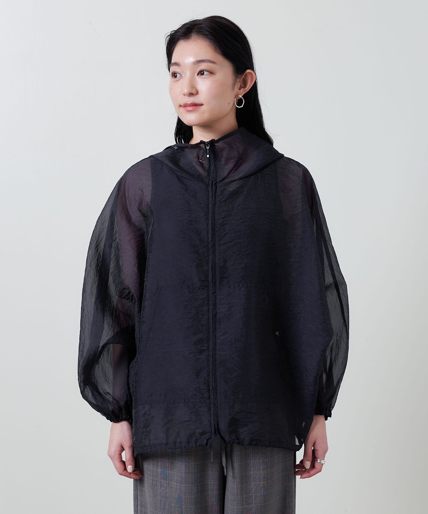 MARW UNITED ARROWS シアー パーカー ブラック MARW UNITED ARROWS＞シアー パーカー