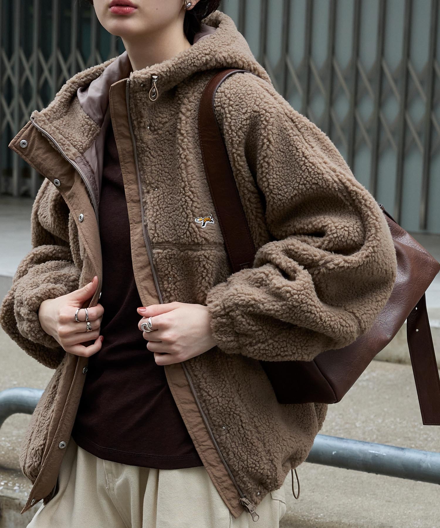 PENNEYS/ペニーズ 別注 THE FOX ロゴ ワンポイント刺繍 ドロスト