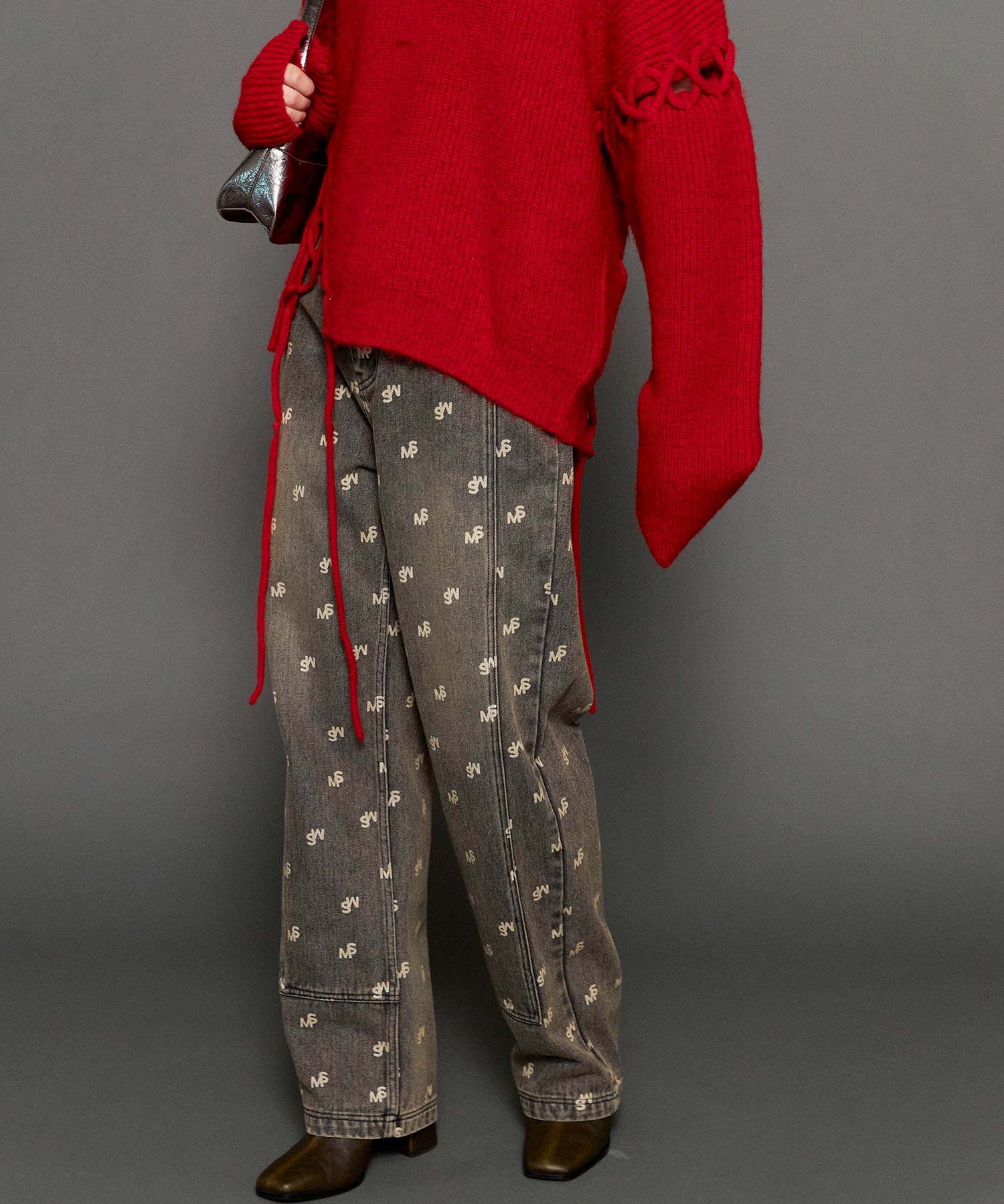 Monogram Print Denim Pants/モノグラムプリントデニム【MAISON