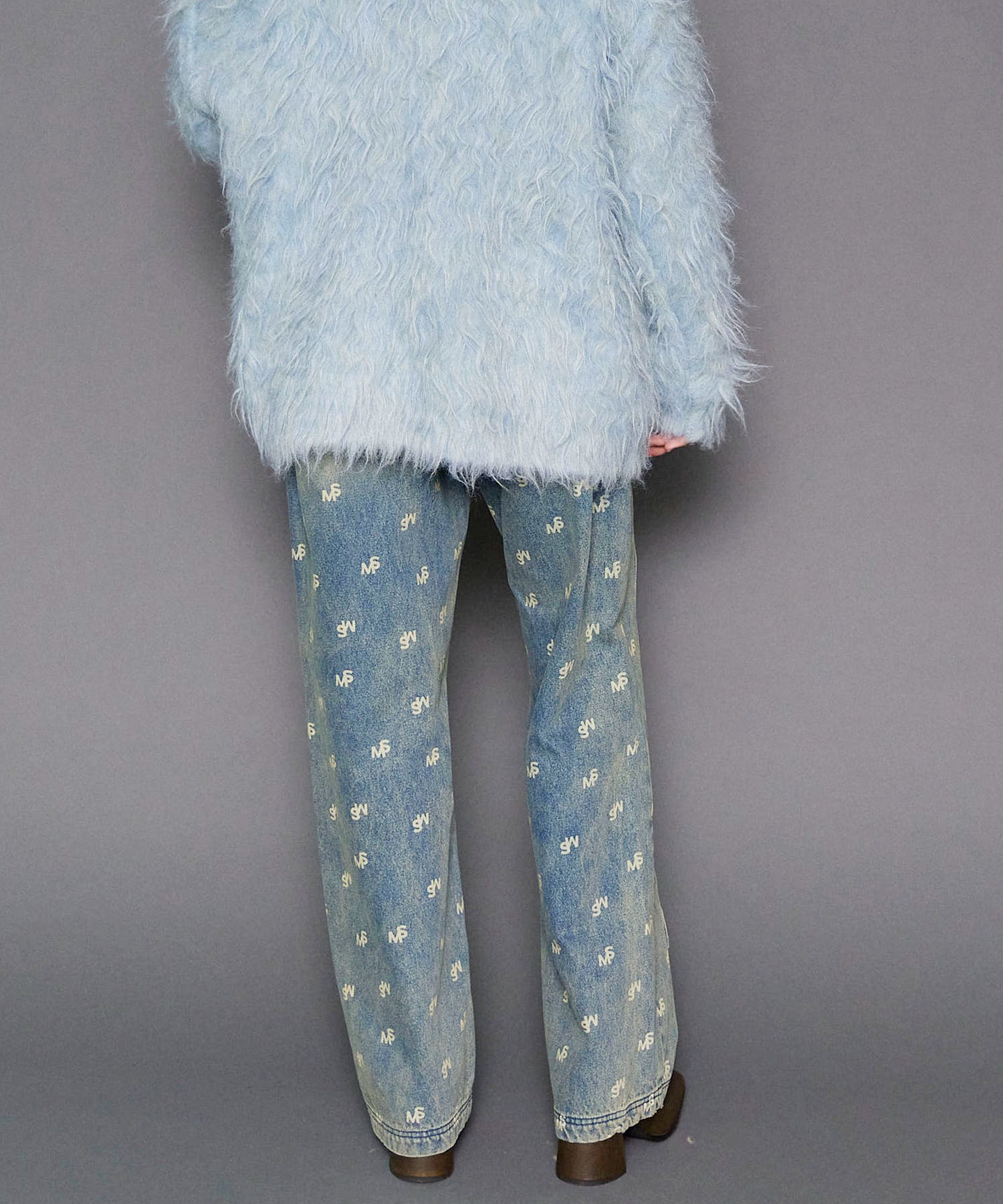 Monogram Print Denim Pants/モノグラムプリントデニム【MAISON