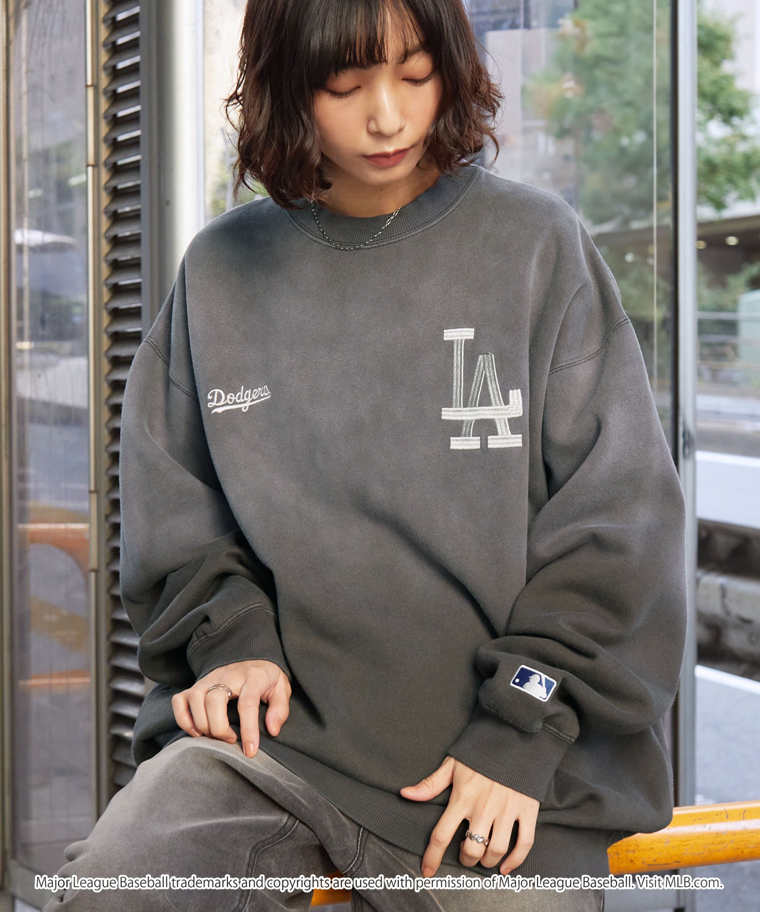 MLB/メジャーリーグベースボール 別注 ワッペン刺繍 ピグメント加工