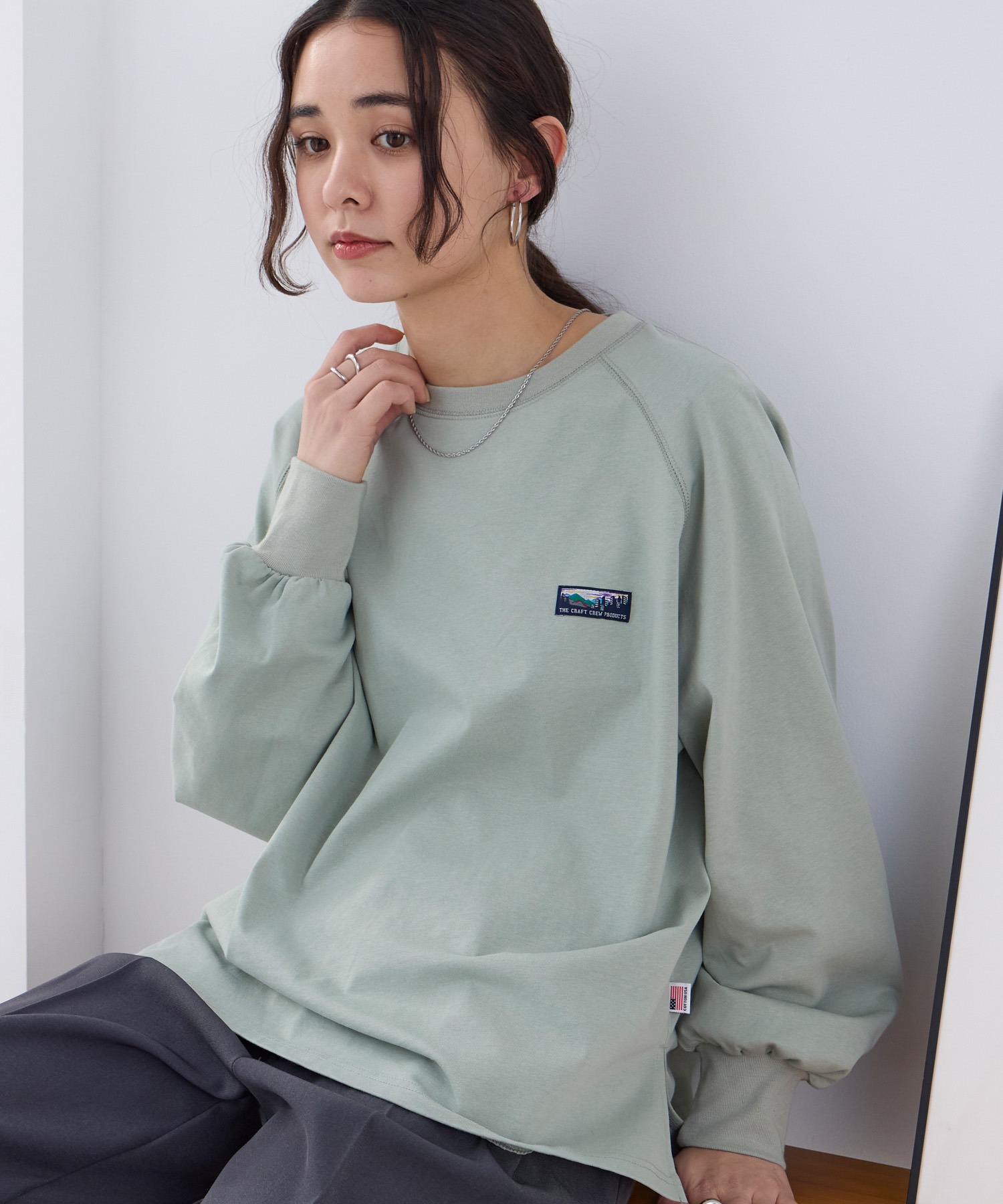 USAコットン ヘビーウェイト オーバーサイズ ラグラン ロングスリーブ