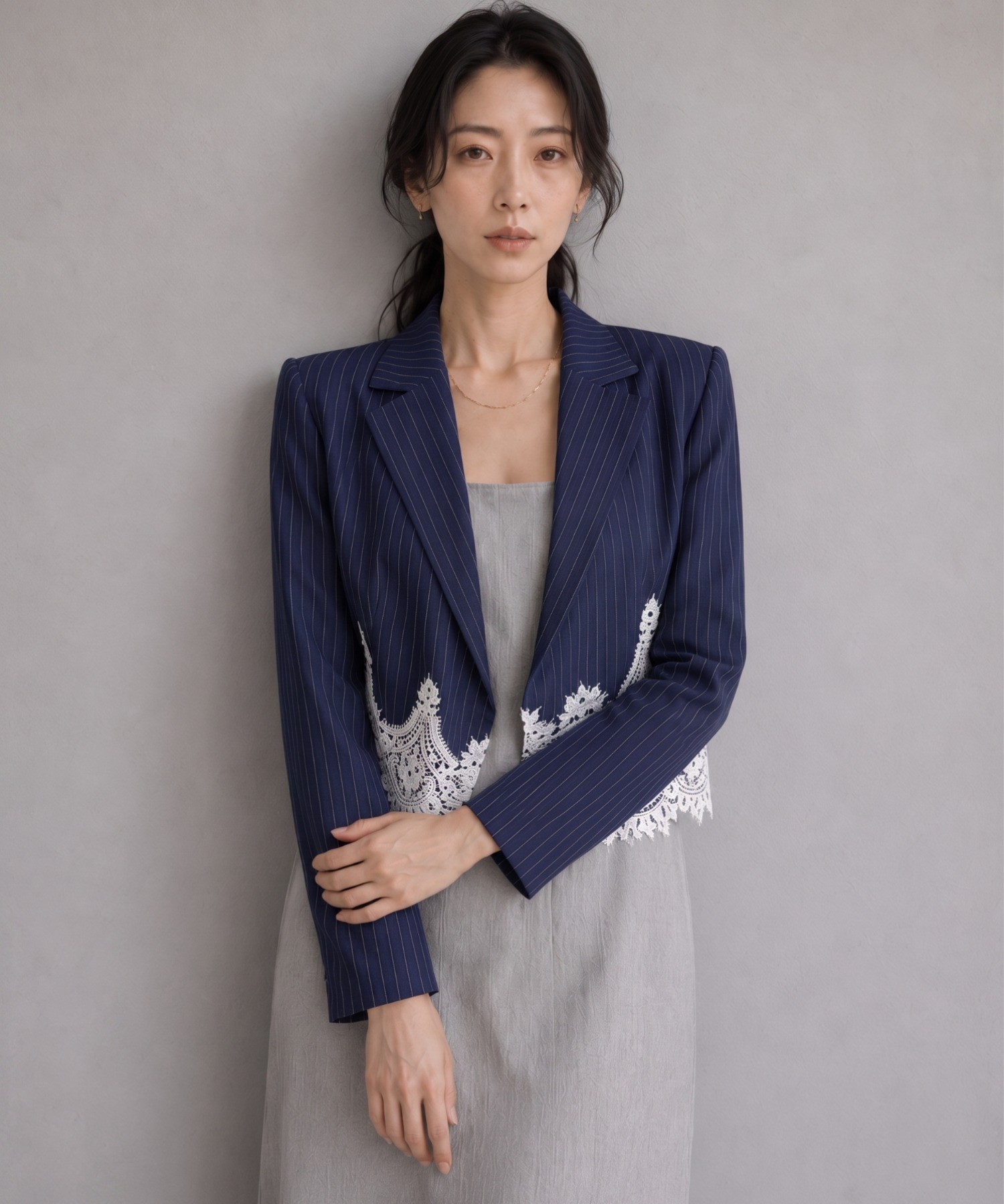 モデル身長：158cm
着用サイズ：M