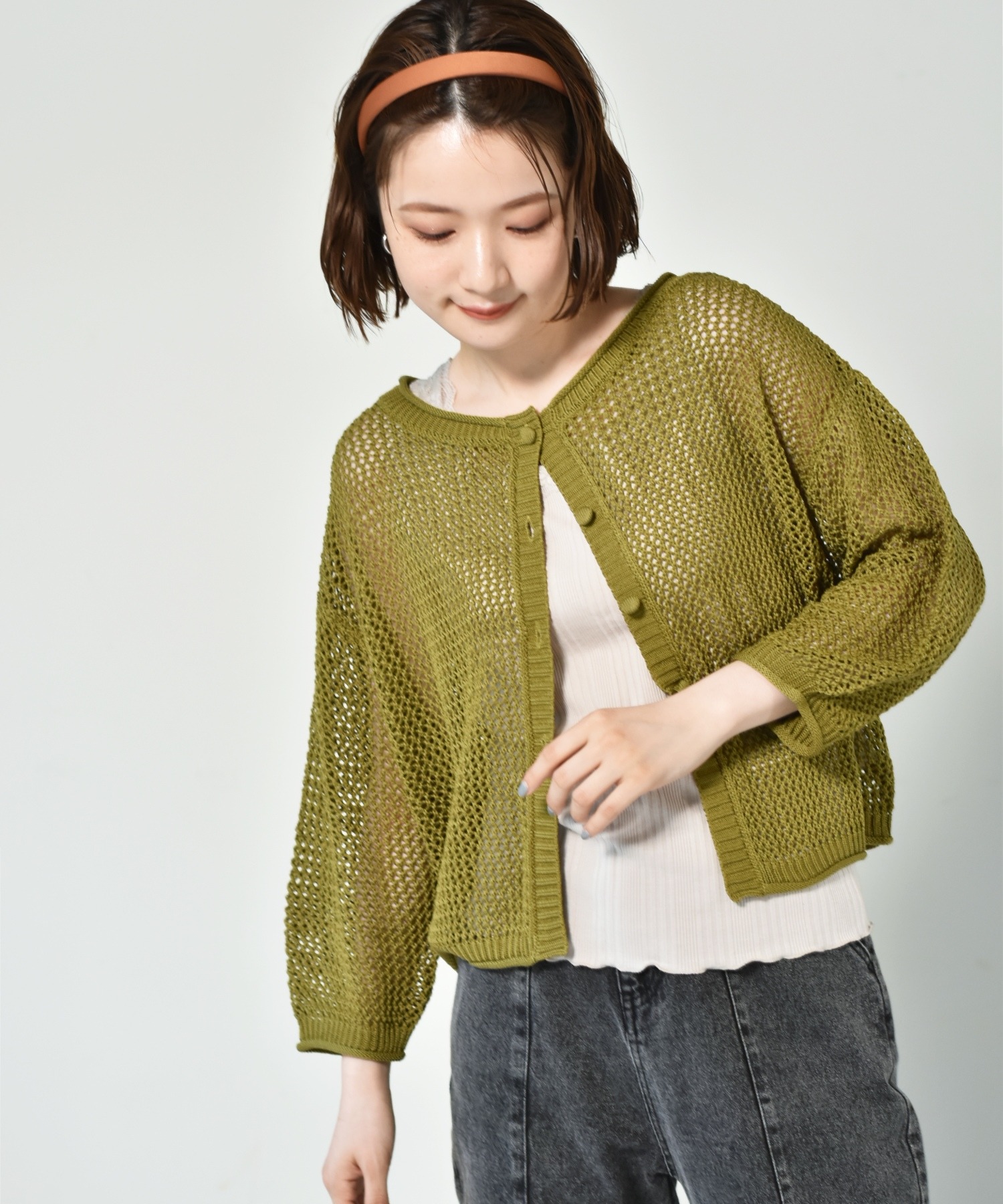 2wayメッシュニットカーデ Retro Girl Retro Girl Online Store レトロガールオンラインストア