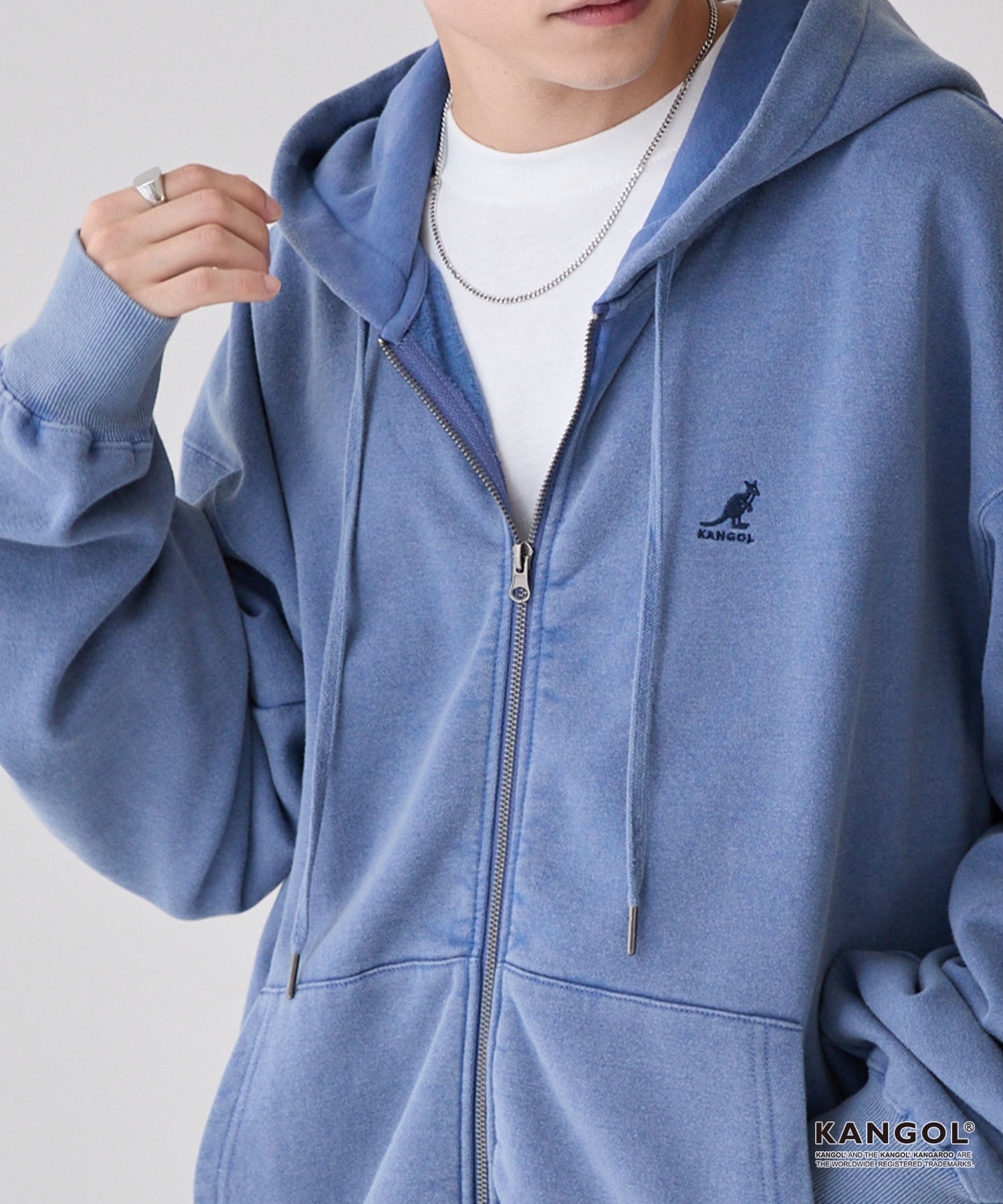 KANGOL/カンゴール 別注 ロゴ ワンポイント刺繍 ヴィンテージライク