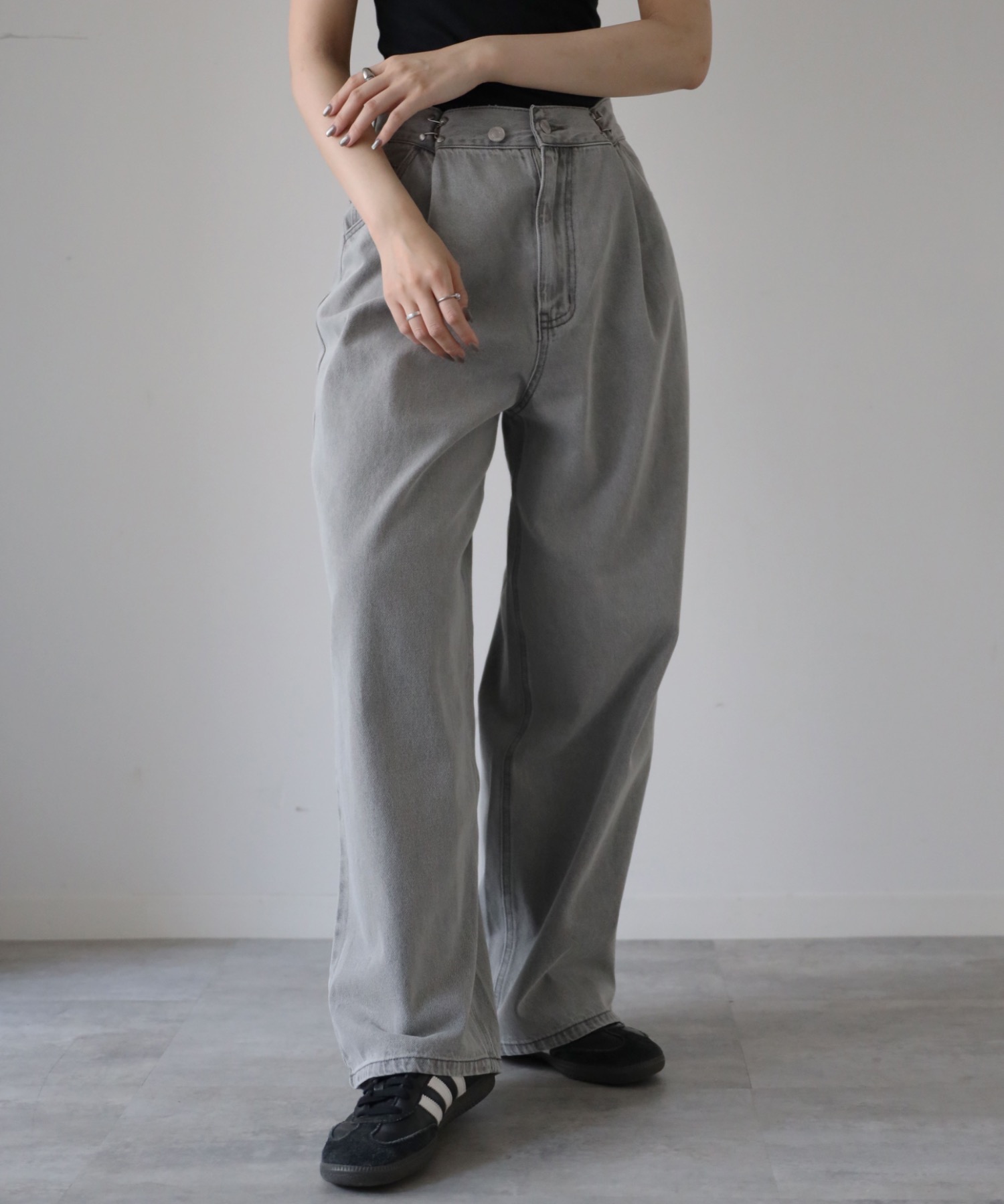 model：164cm. 着用サイズ：Lサイズ