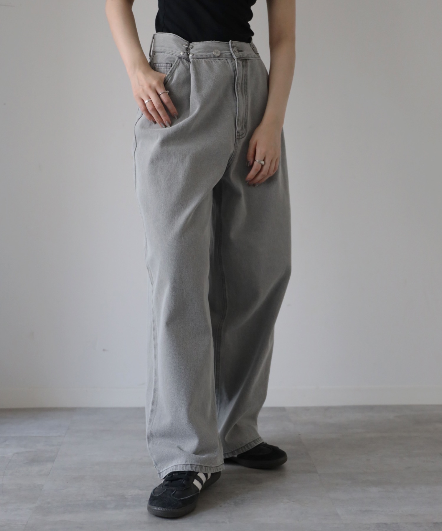 model：164cm. 着用サイズ：Lサイズ