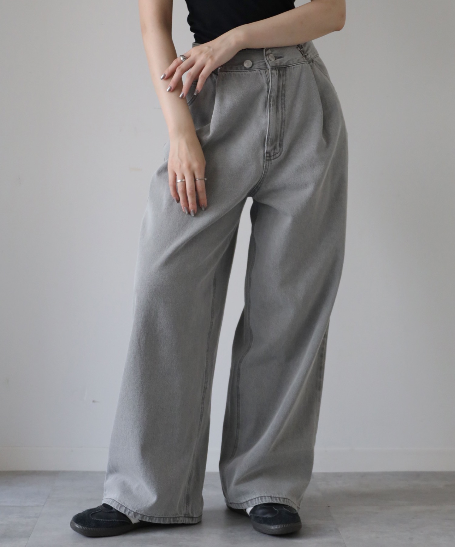 model：164cm. 着用サイズ：Lサイズ