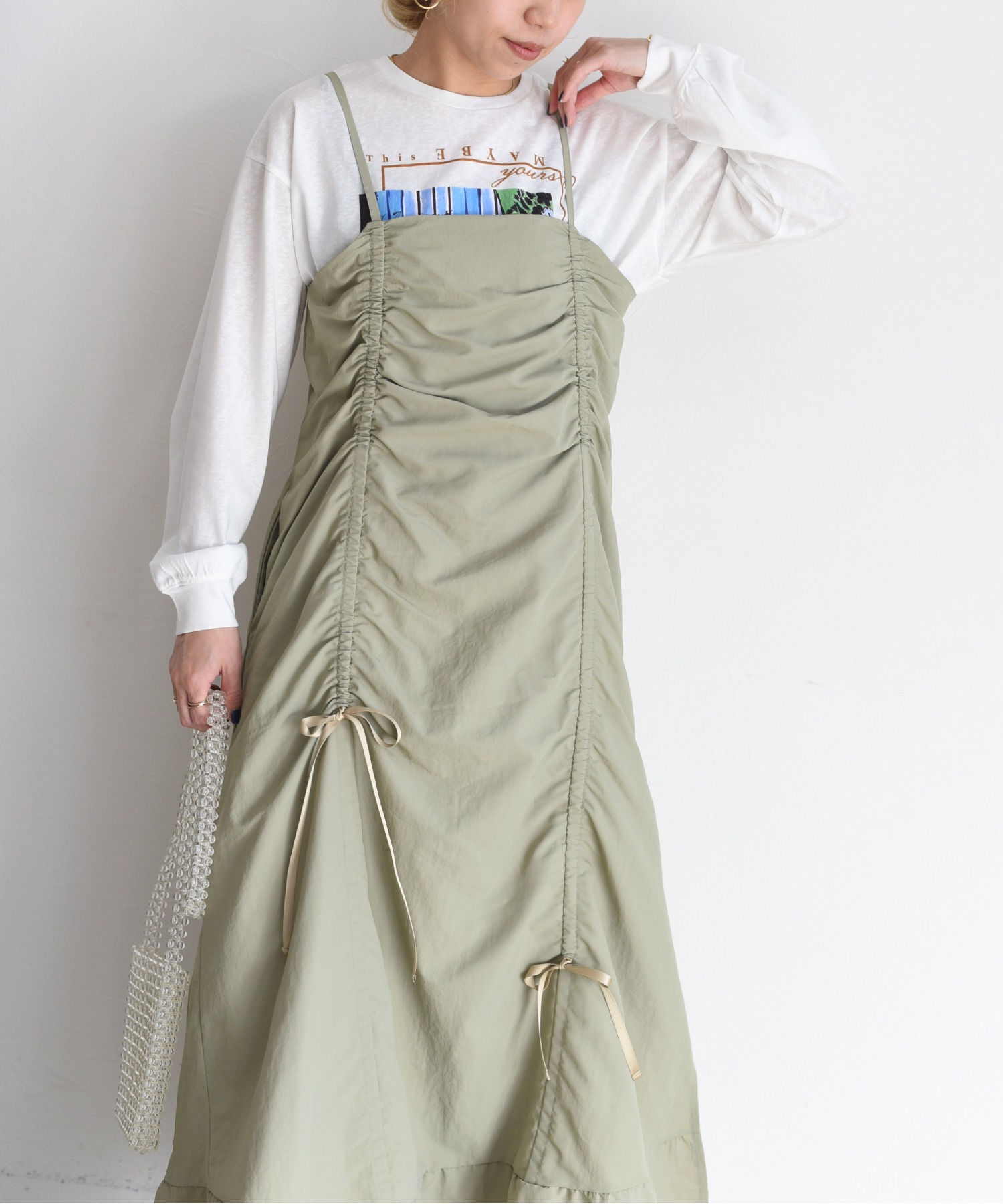 ドロストリボンキャミワンピース Eimee Law│Eimee Law & LHELBIE 公式