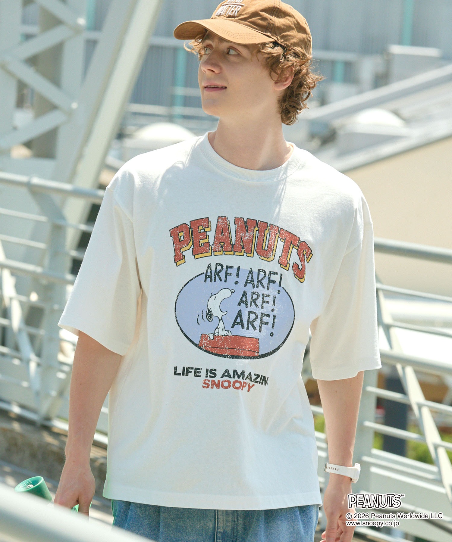 HECT】PEANUTS College Logo S/S Tee / PEANUTS別注 カレッジロゴ
